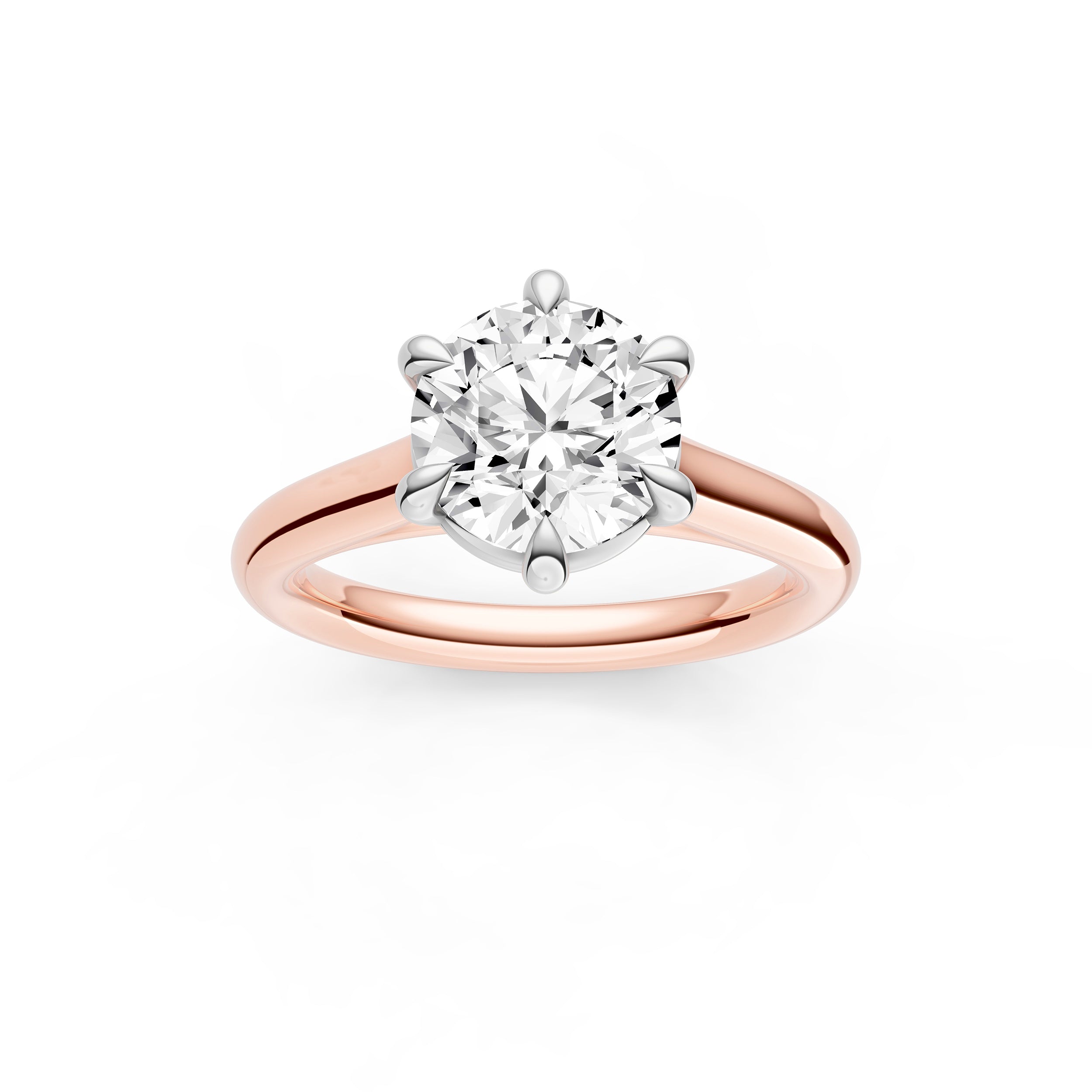 Cathedral 6-prong Basket Engagement Ring (Round) Birmingham Jewelry Engagement Ring Birmingham Jewelry 