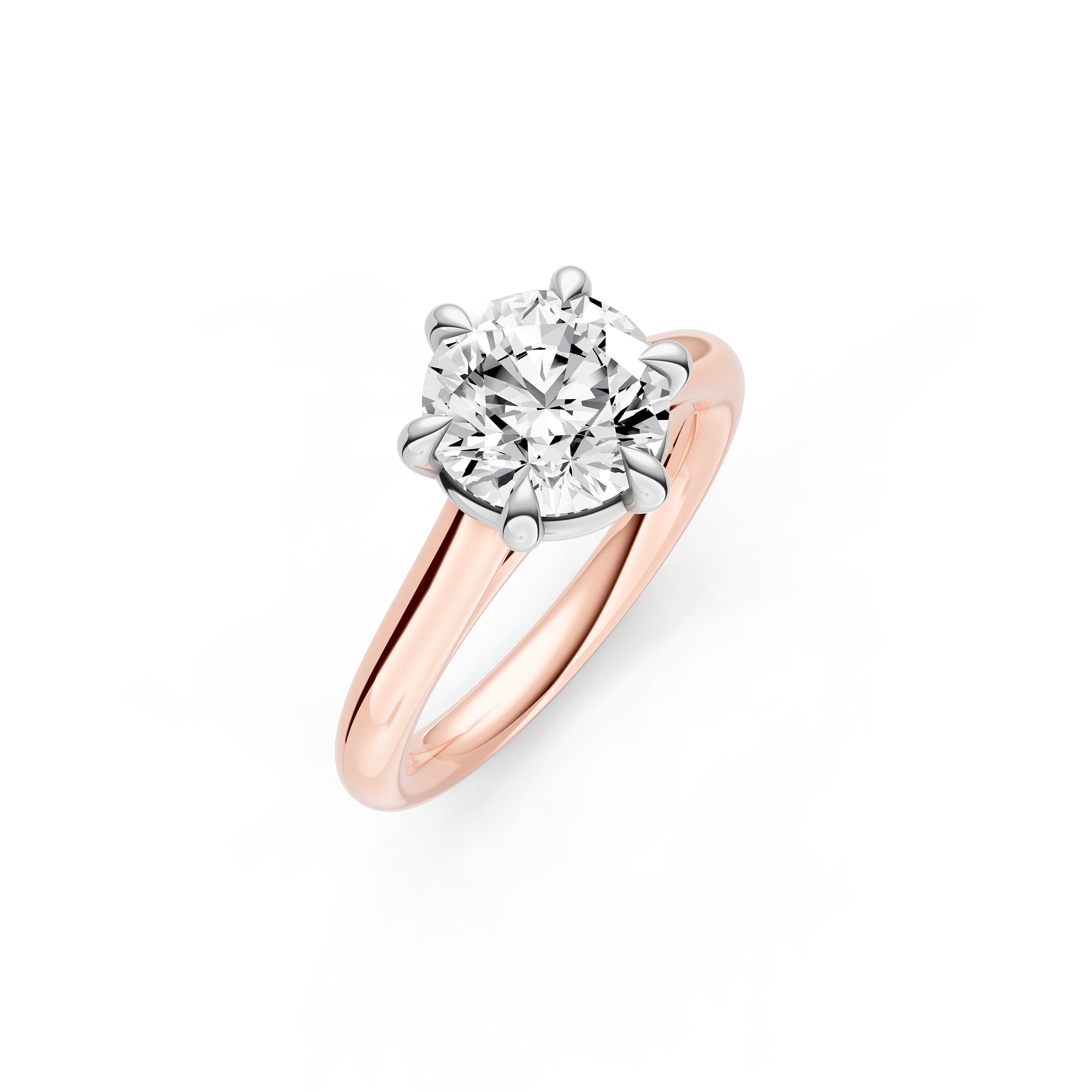 Cathedral 6-prong Basket Engagement Ring (Round) Birmingham Jewelry Engagement Ring Birmingham Jewelry 