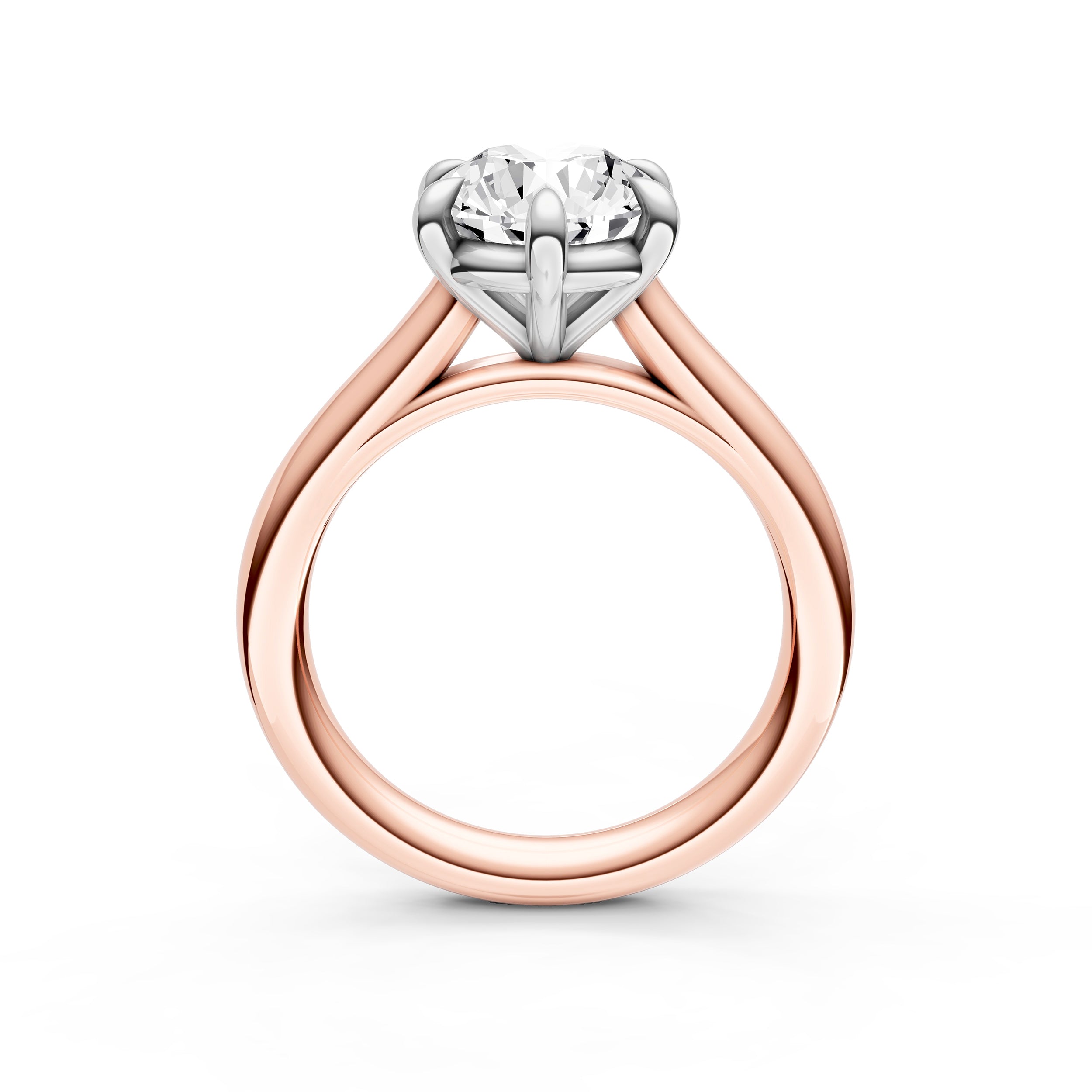 Cathedral 6-prong Basket Engagement Ring (Round) Birmingham Jewelry Engagement Ring Birmingham Jewelry 