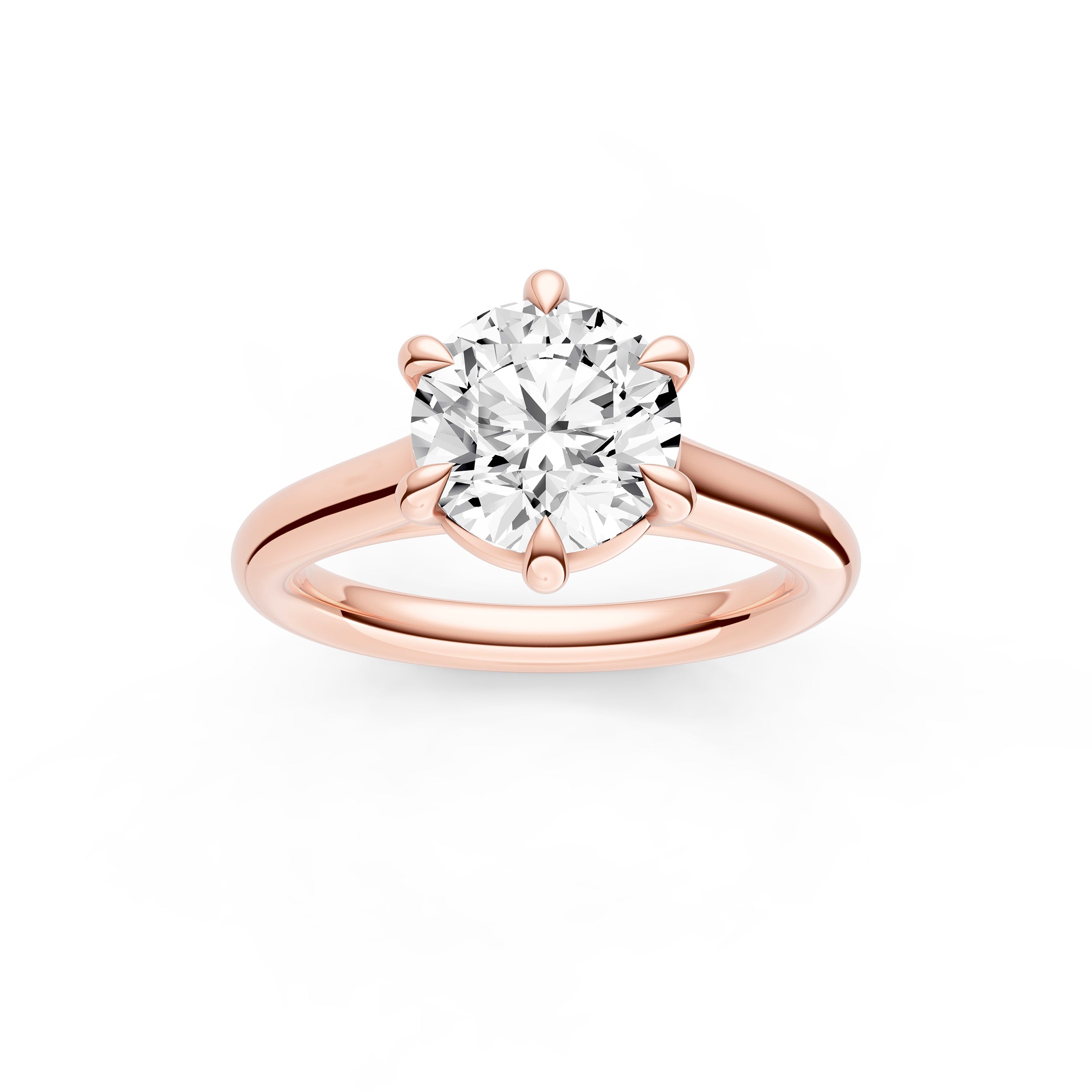 Cathedral 6-prong Basket Engagement Ring (Round) Birmingham Jewelry Engagement Ring Birmingham Jewelry 