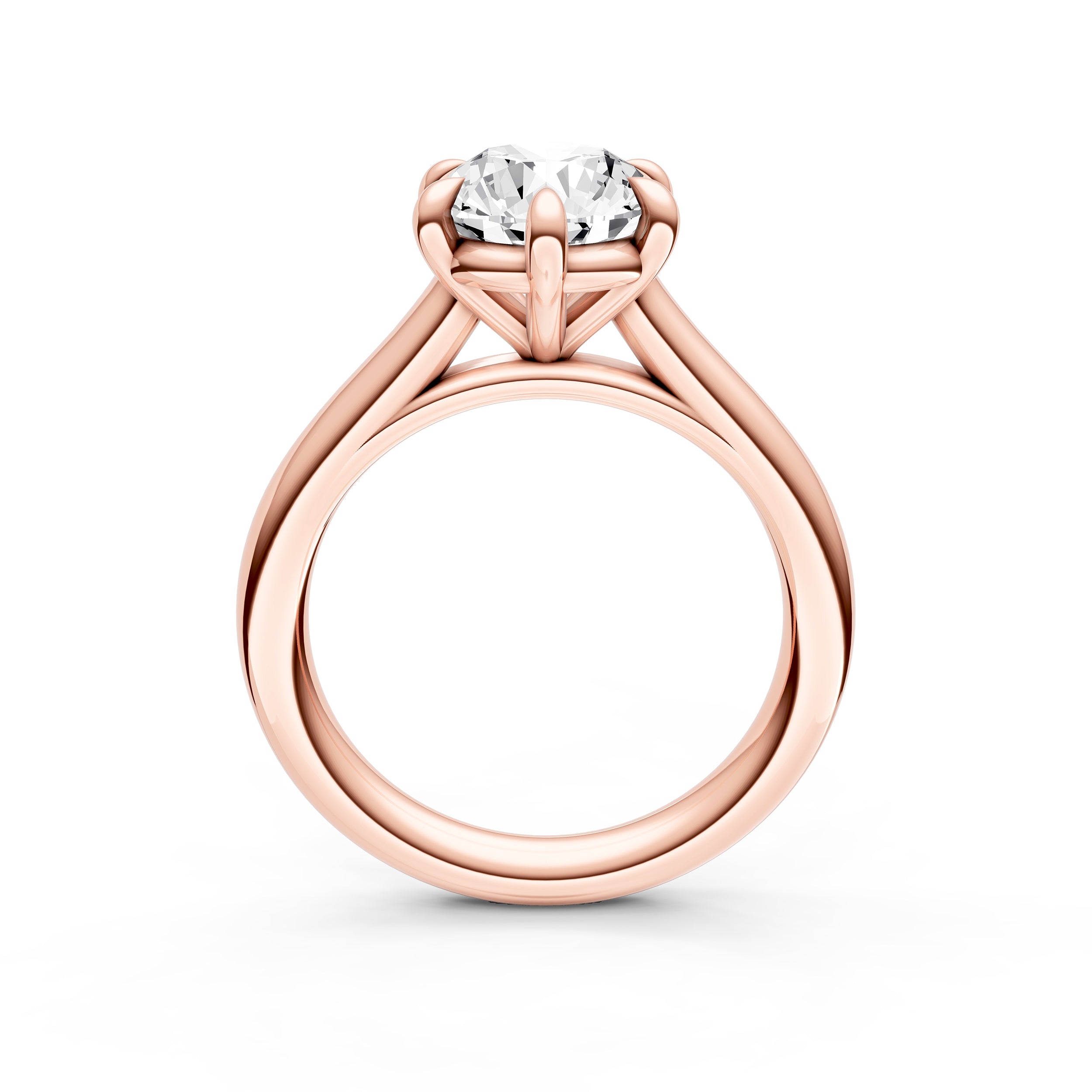 Cathedral 6-prong Basket Engagement Ring (Round) Birmingham Jewelry Engagement Ring Birmingham Jewelry 