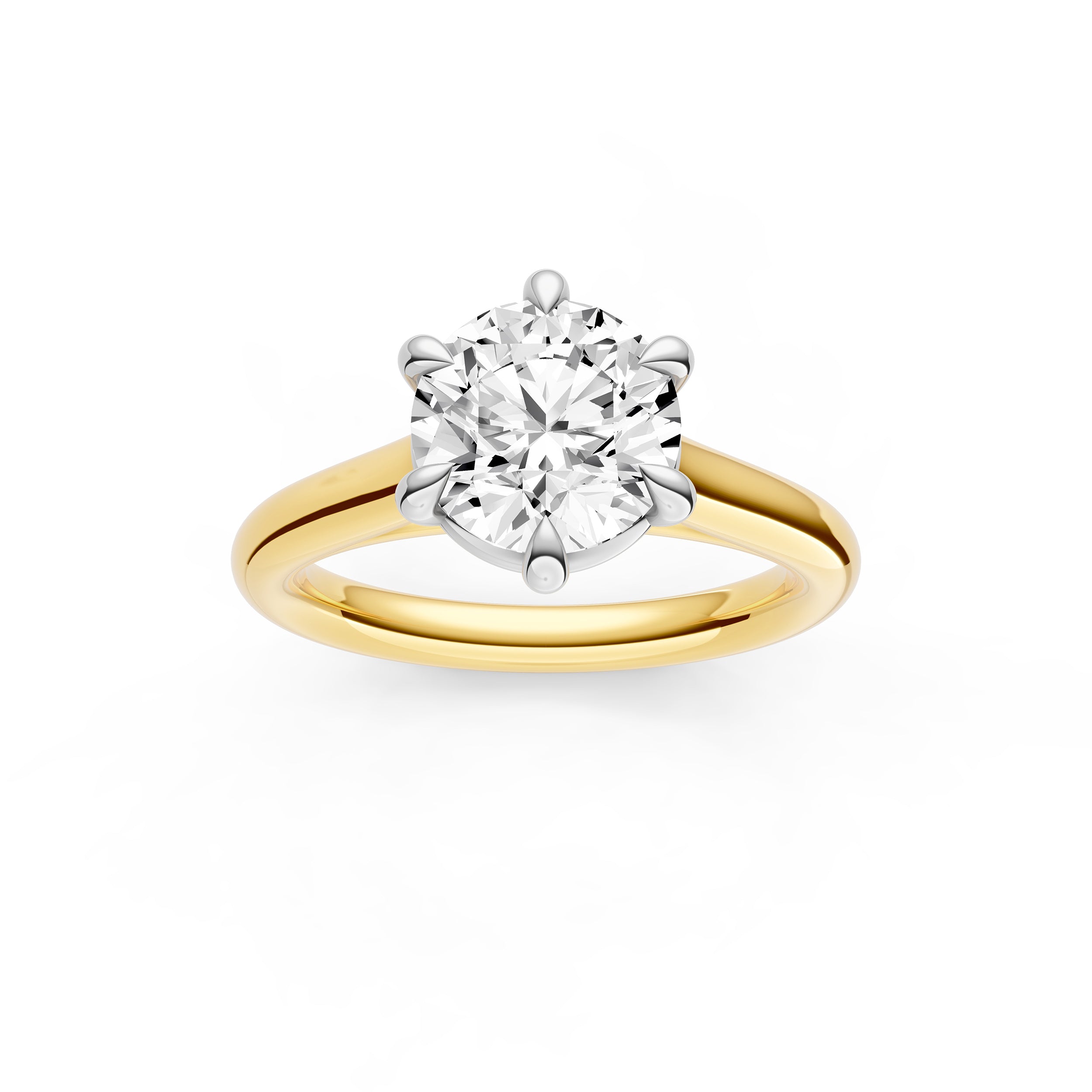 Cathedral 6-prong Basket Engagement Ring (Round) Birmingham Jewelry Engagement Ring Birmingham Jewelry 