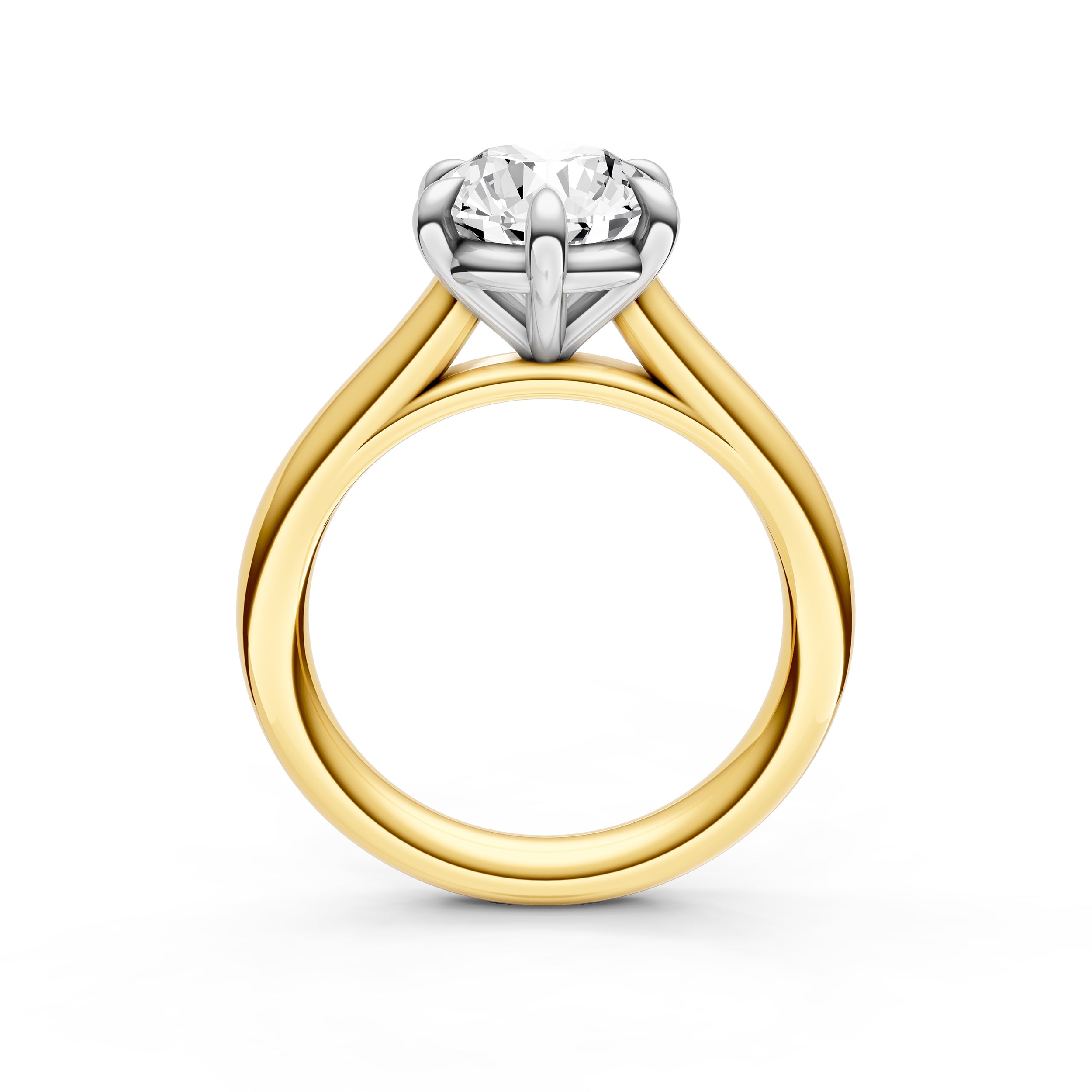 Cathedral 6-prong Basket Engagement Ring (Round) Birmingham Jewelry Engagement Ring Birmingham Jewelry 