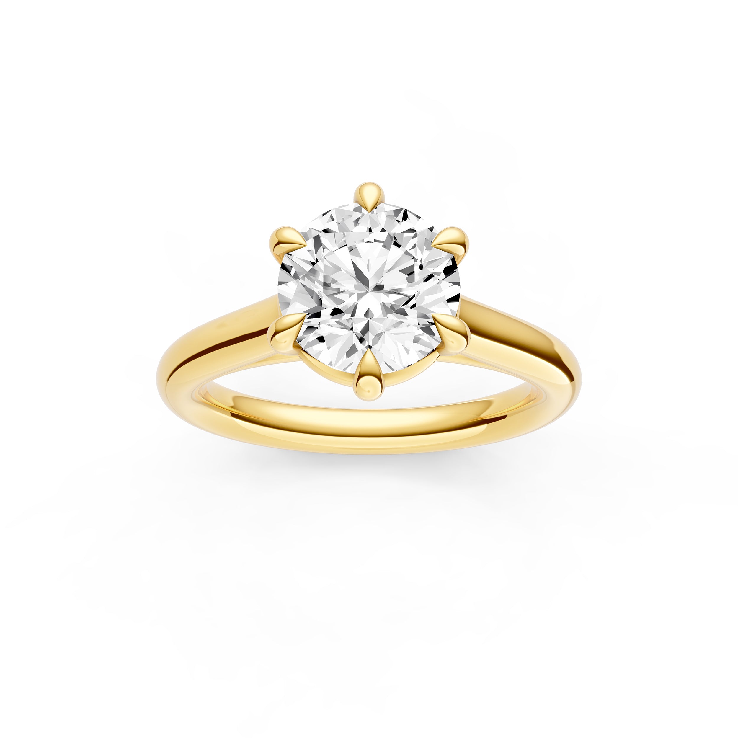 Cathedral 6-prong Basket Engagement Ring (Round) Birmingham Jewelry Engagement Ring Birmingham Jewelry 