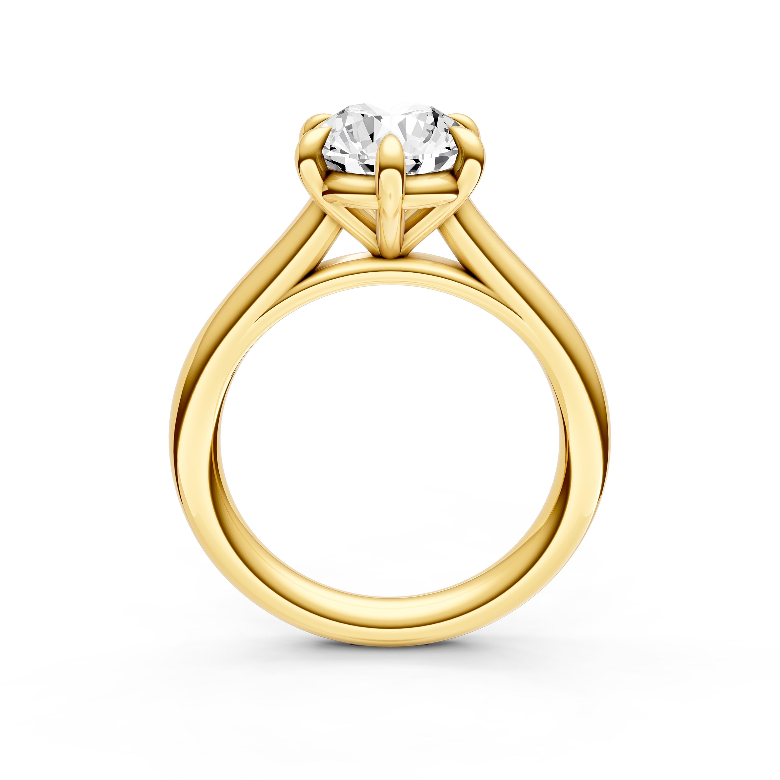Cathedral 6-prong Basket Engagement Ring (Round) Birmingham Jewelry Engagement Ring Birmingham Jewelry 