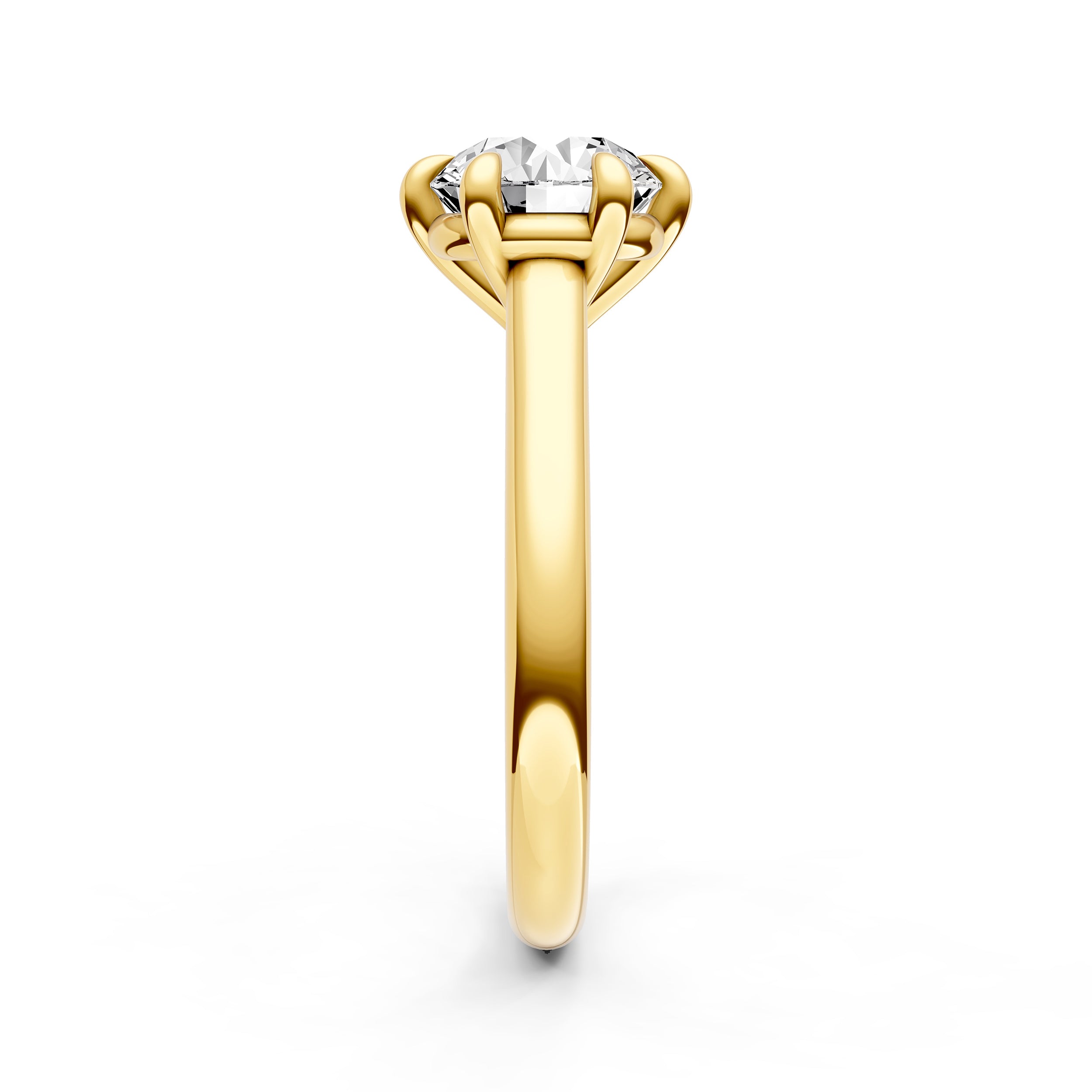 Cathedral 6-prong Basket Engagement Ring (Round) Birmingham Jewelry Engagement Ring Birmingham Jewelry 