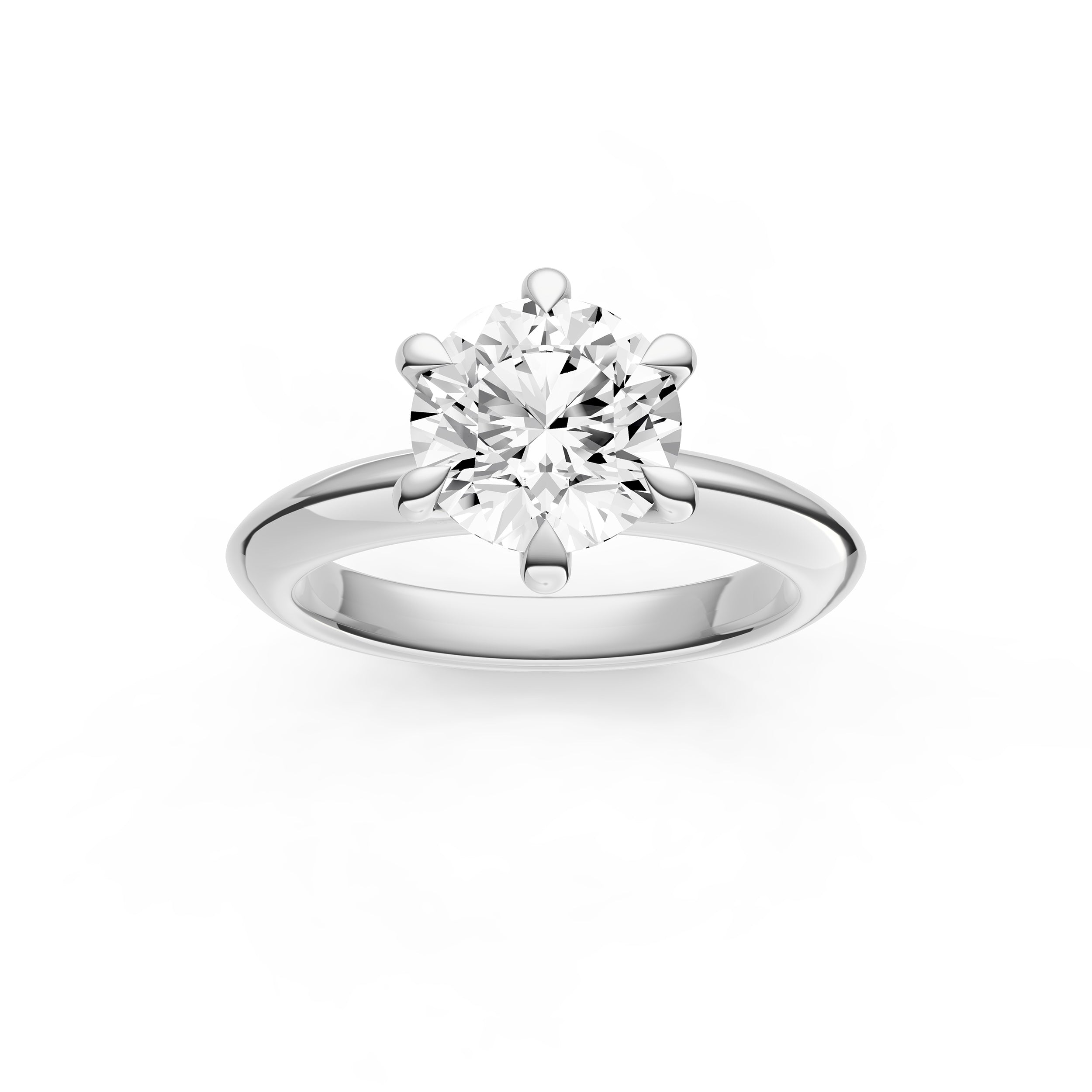 Knife Edge Diamond Prong Engagement Ring (Round) Birmingham Jewelry Engagement Ring Birmingham Jewelry 