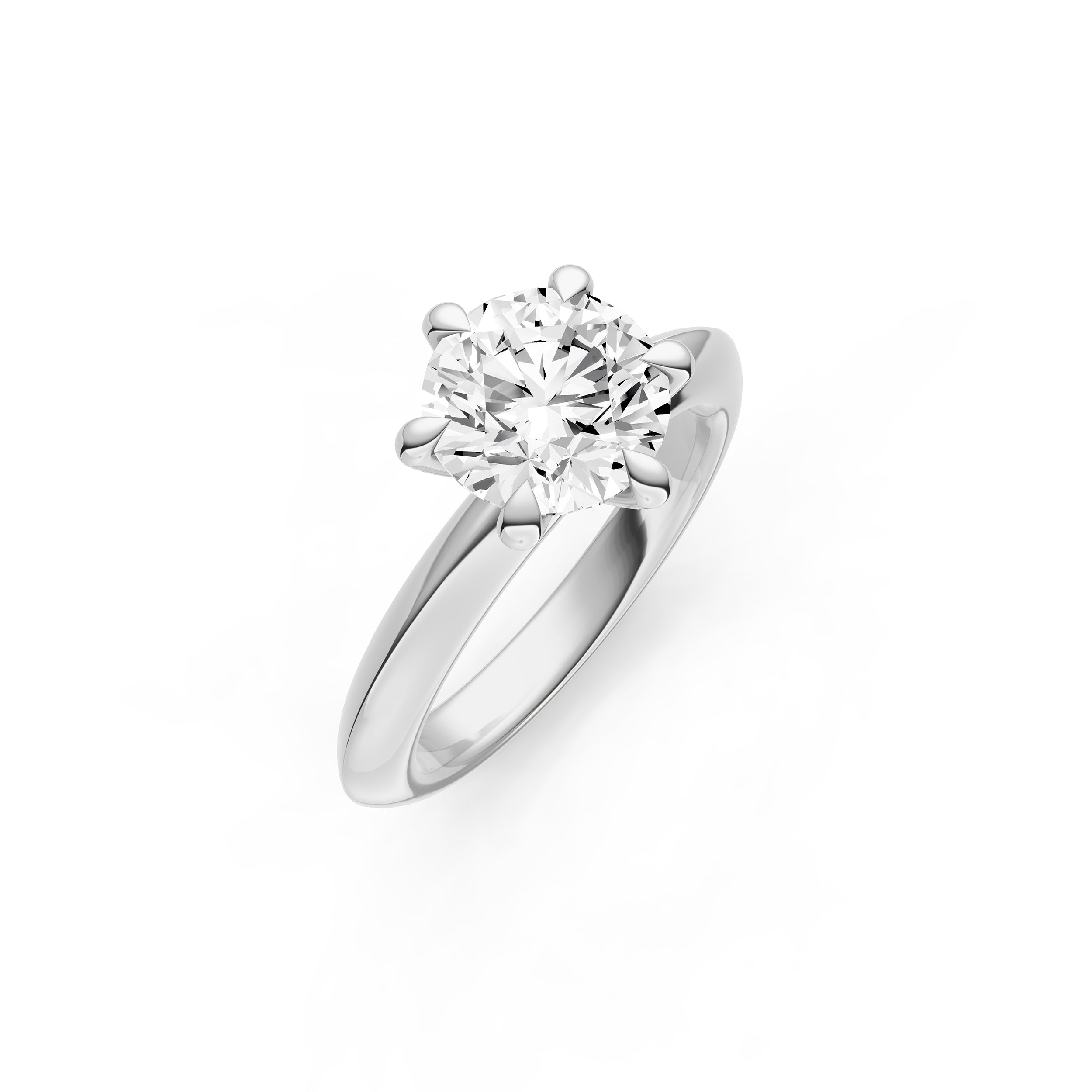Knife Edge Diamond Prong Engagement Ring (Round) Birmingham Jewelry Engagement Ring Birmingham Jewelry 