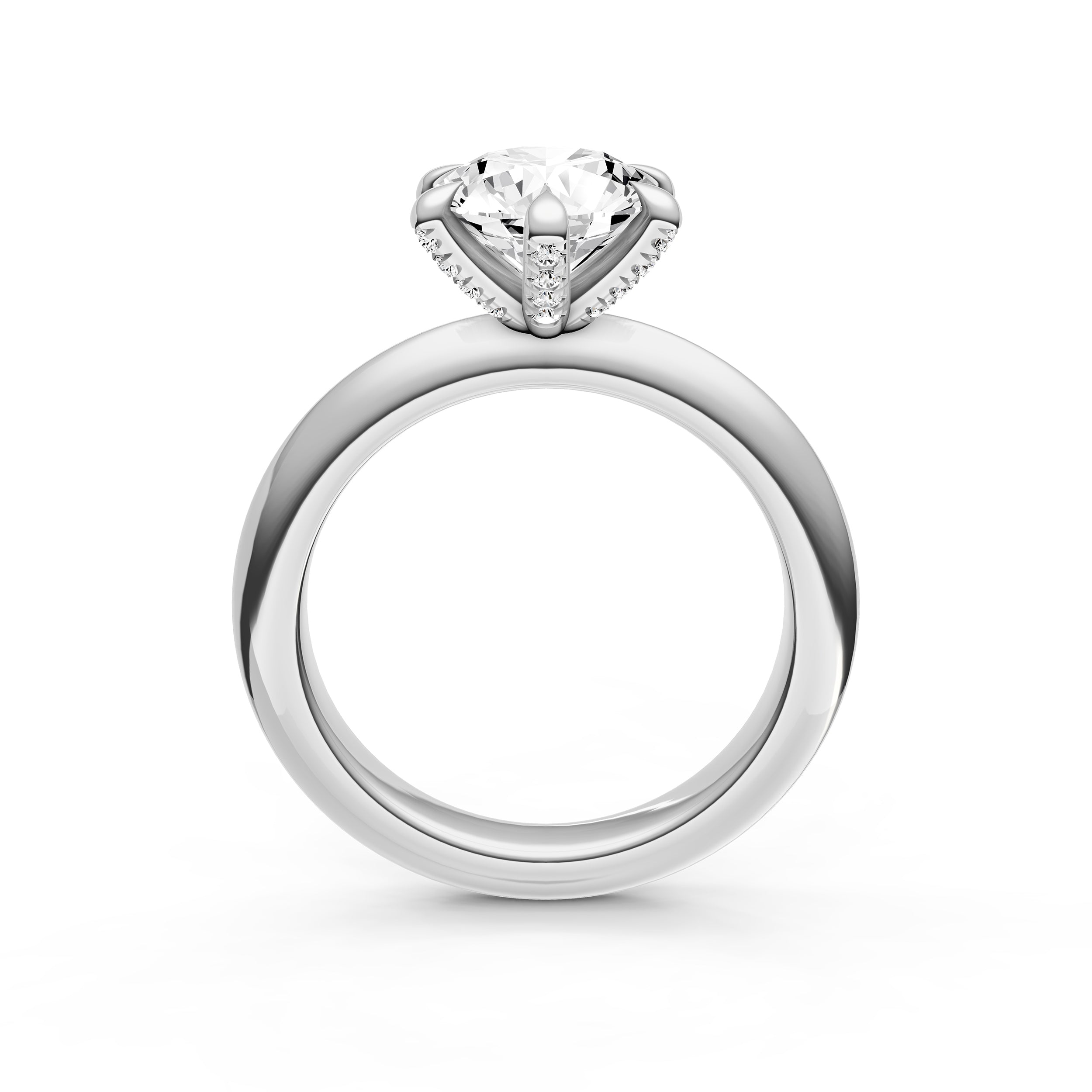 Knife Edge Diamond Prong Engagement Ring (Round) Birmingham Jewelry Engagement Ring Birmingham Jewelry 