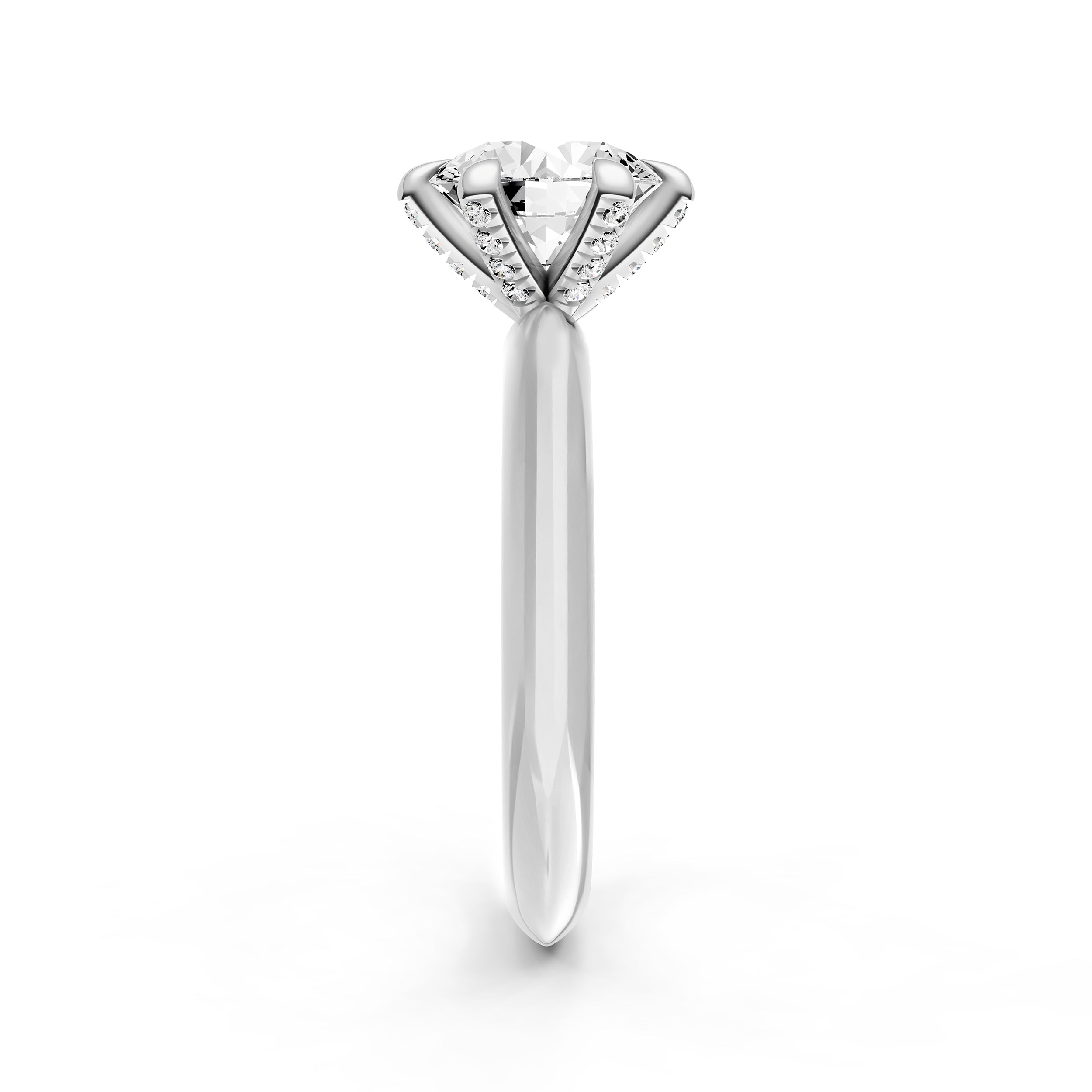 Knife Edge Diamond Prong Engagement Ring (Round) Birmingham Jewelry Engagement Ring Birmingham Jewelry 