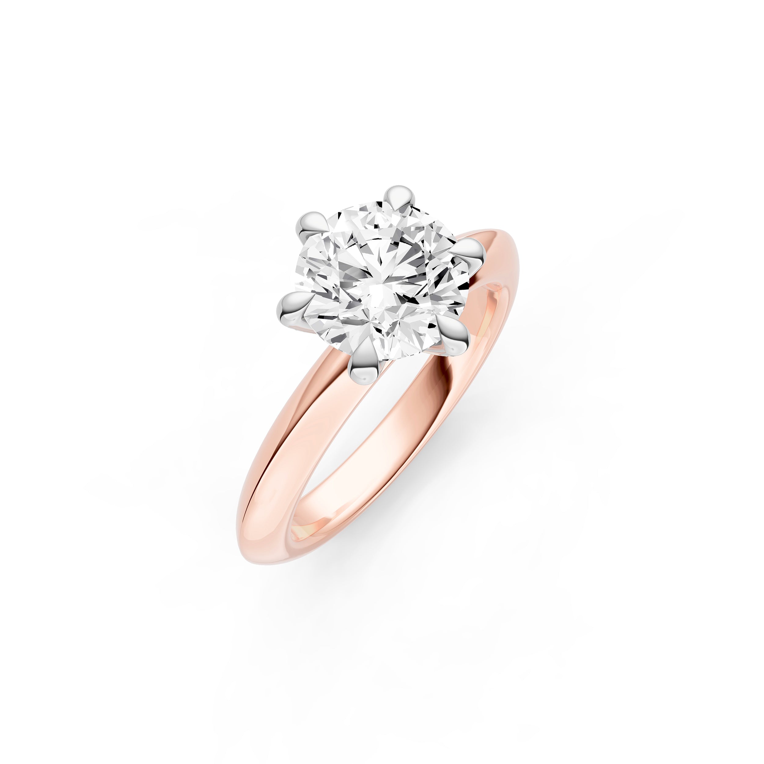 Knife Edge Diamond Prong Engagement Ring (Round) Birmingham Jewelry Engagement Ring Birmingham Jewelry 