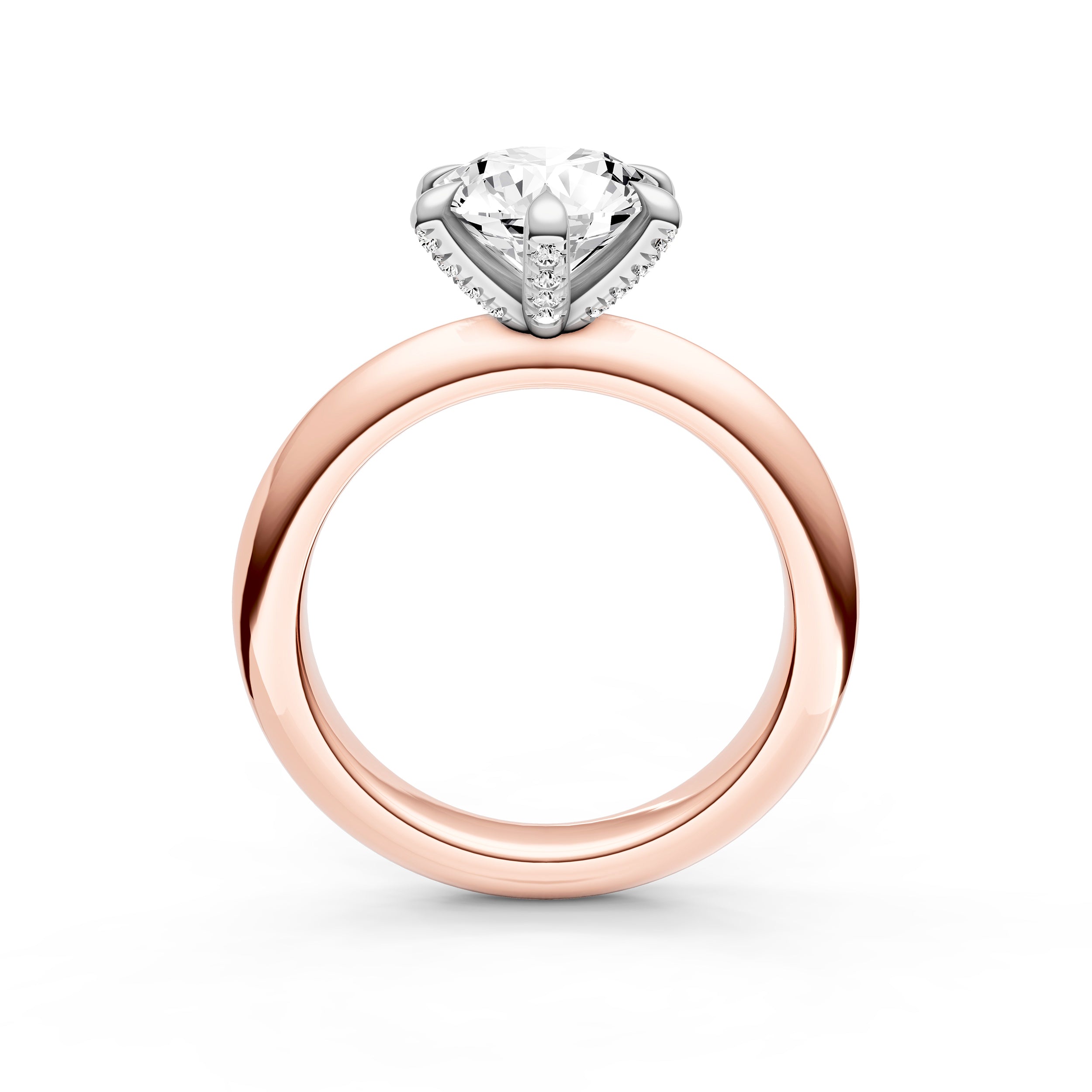 Knife Edge Diamond Prong Engagement Ring (Round) Birmingham Jewelry Engagement Ring Birmingham Jewelry 