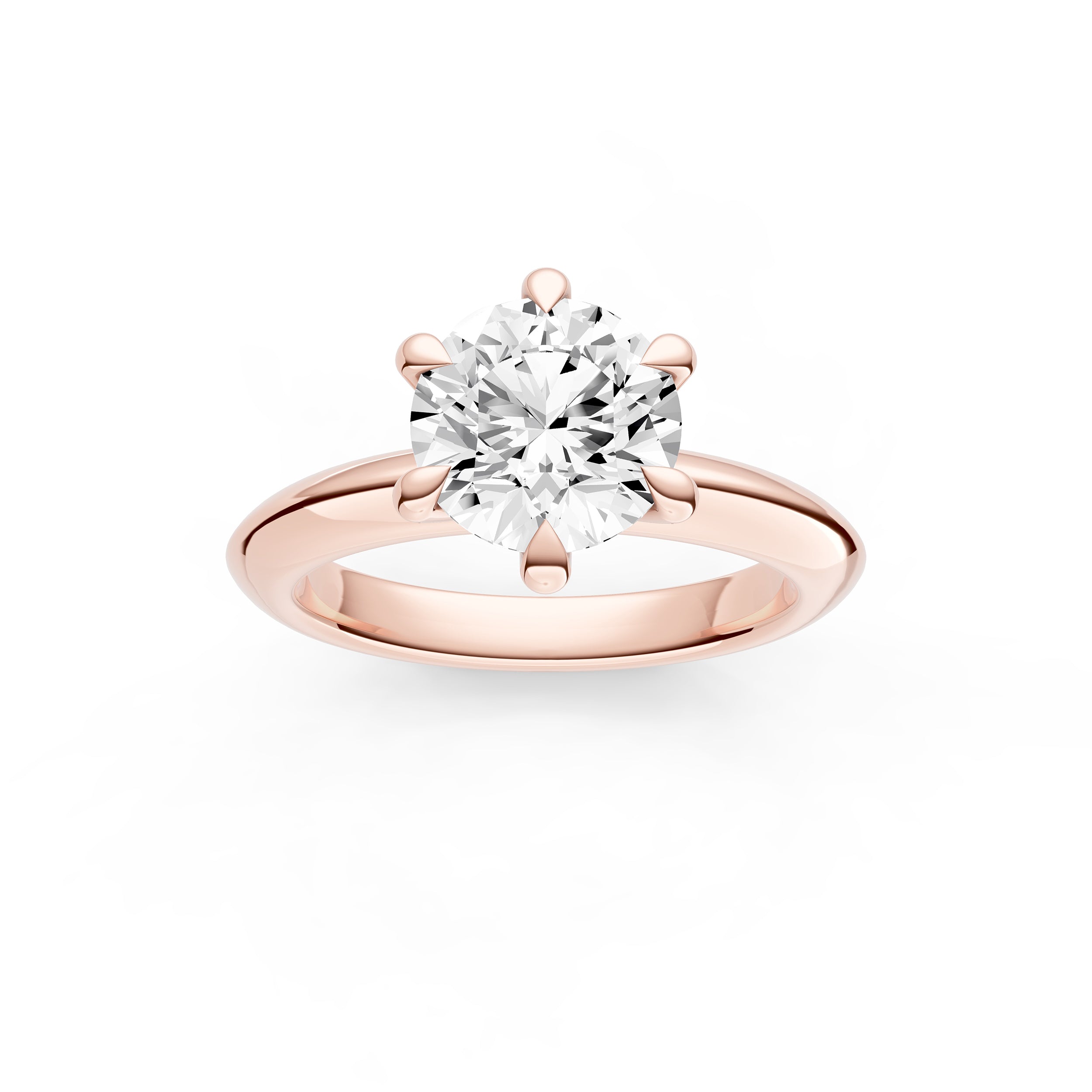 Knife Edge Diamond Prong Engagement Ring (Round) Birmingham Jewelry Engagement Ring Birmingham Jewelry 