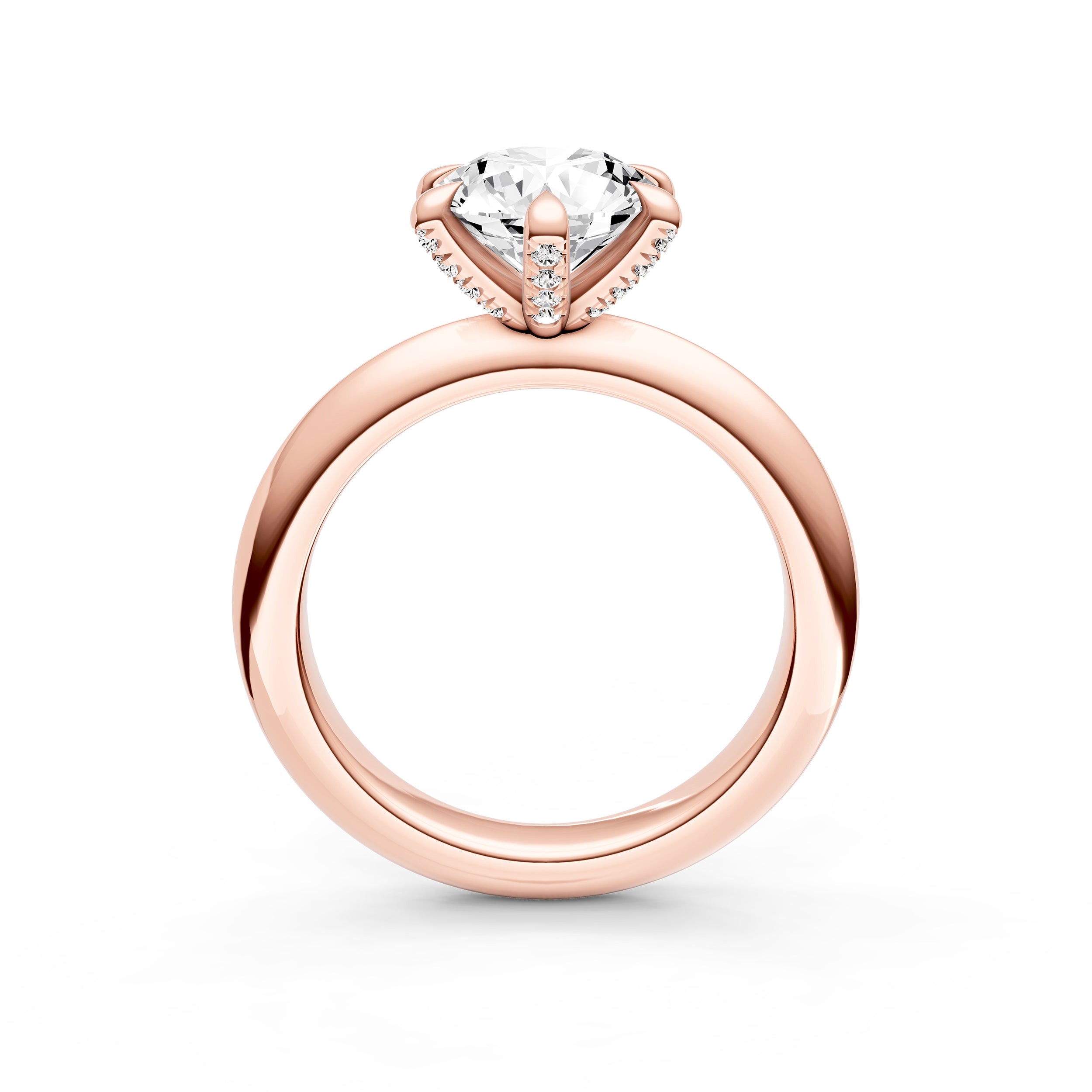 Knife Edge Diamond Prong Engagement Ring (Round) Birmingham Jewelry Engagement Ring Birmingham Jewelry 