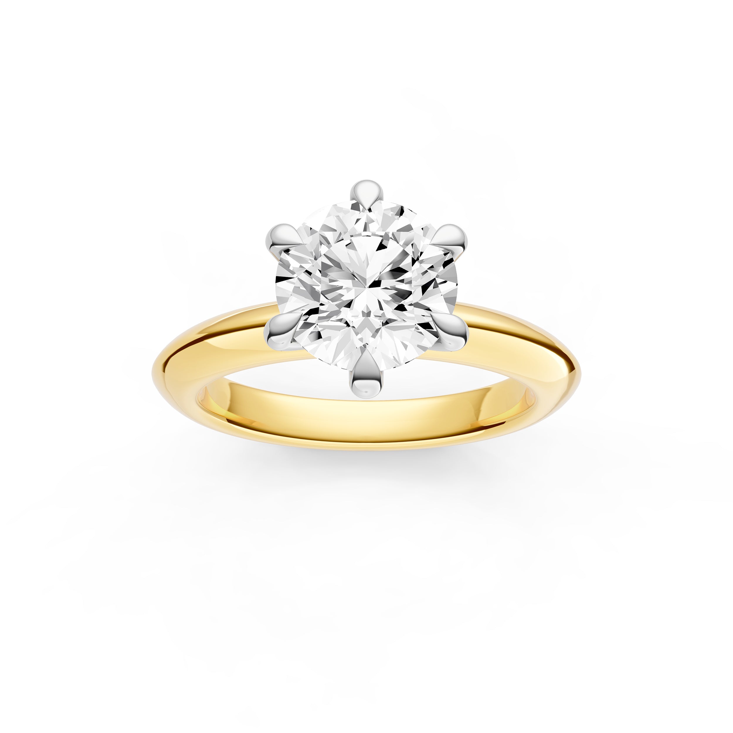 Knife Edge Diamond Prong Engagement Ring (Round) Birmingham Jewelry Engagement Ring Birmingham Jewelry 