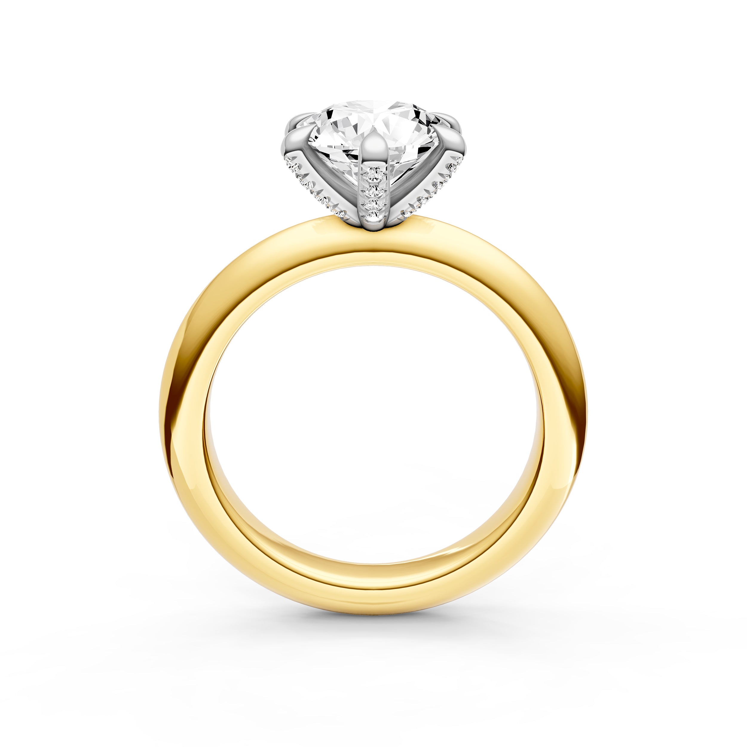 Knife Edge Diamond Prong Engagement Ring (Round) Birmingham Jewelry Engagement Ring Birmingham Jewelry 