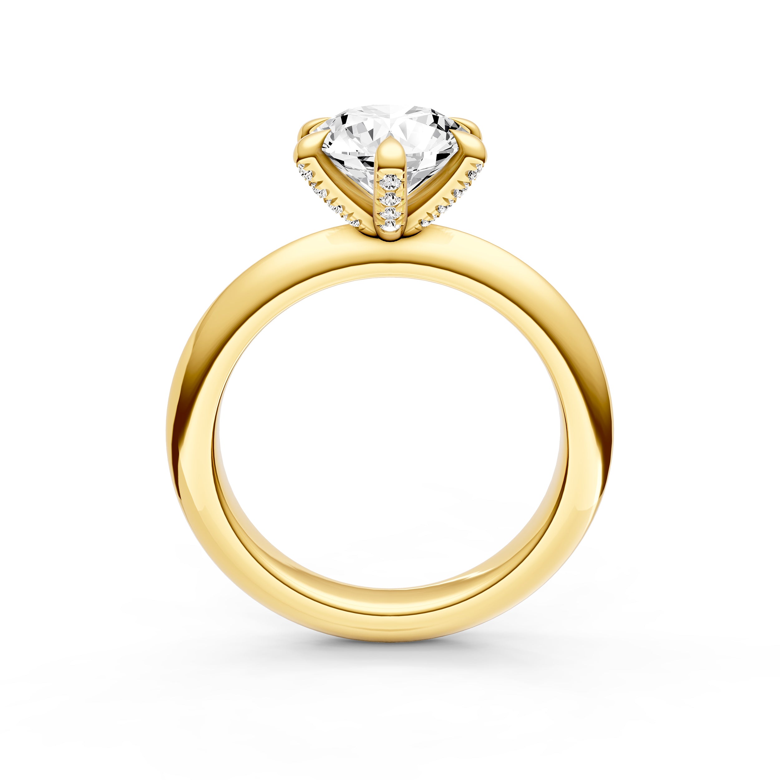 Knife Edge Diamond Prong Engagement Ring (Round) Birmingham Jewelry Engagement Ring Birmingham Jewelry 
