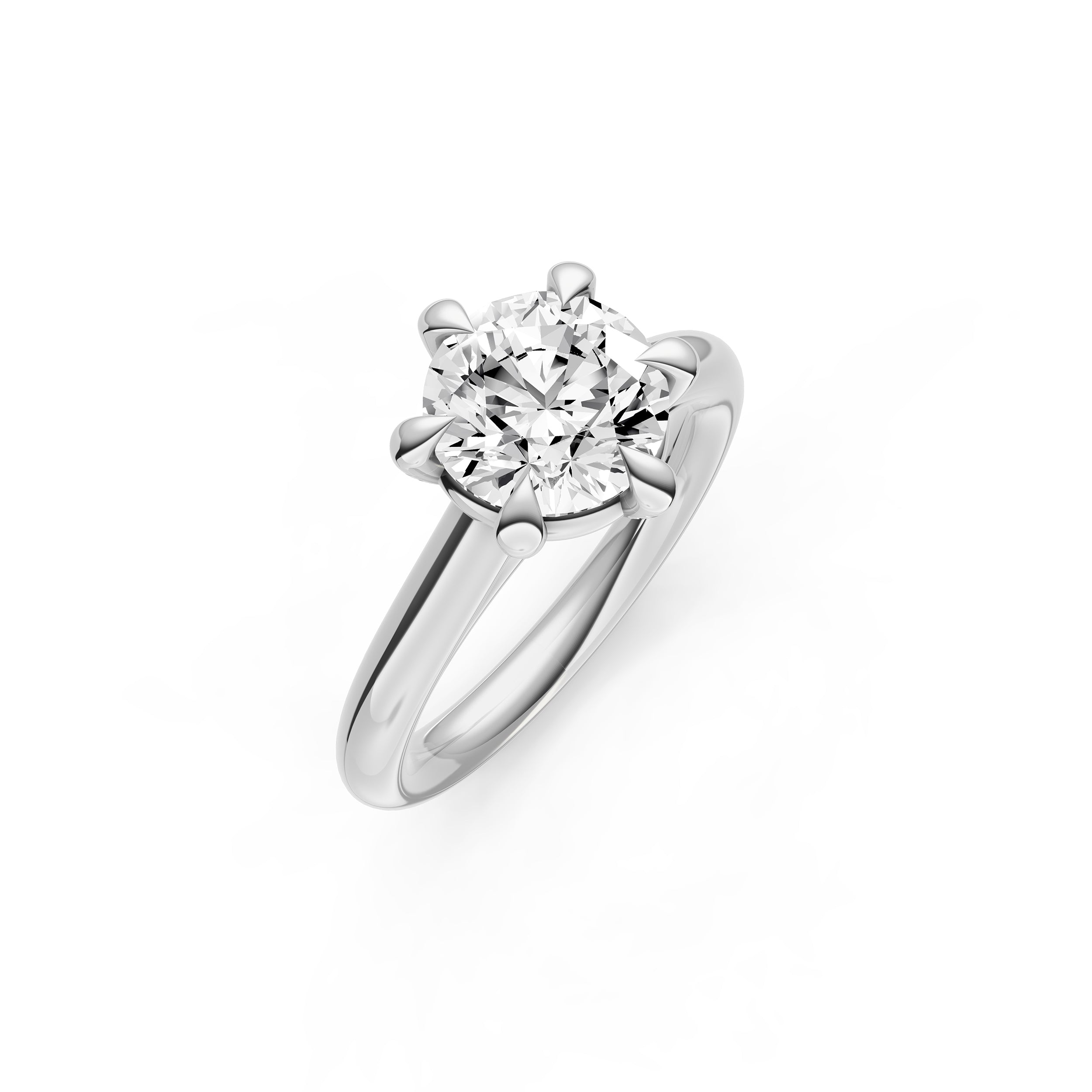 Cathedral Diamond Prong Basket Engagement Ring (Round) Birmingham Jewelry Engagement Ring Birmingham Jewelry 