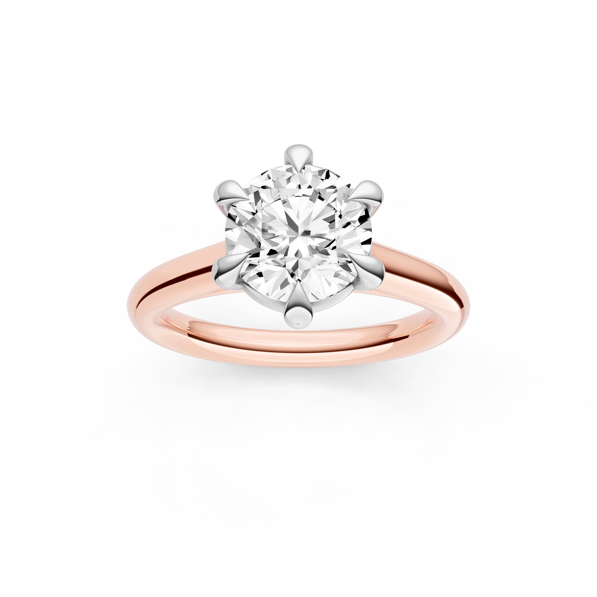 Cathedral Diamond Prong Basket Engagement Ring (Round) Birmingham Jewelry Engagement Ring Birmingham Jewelry 