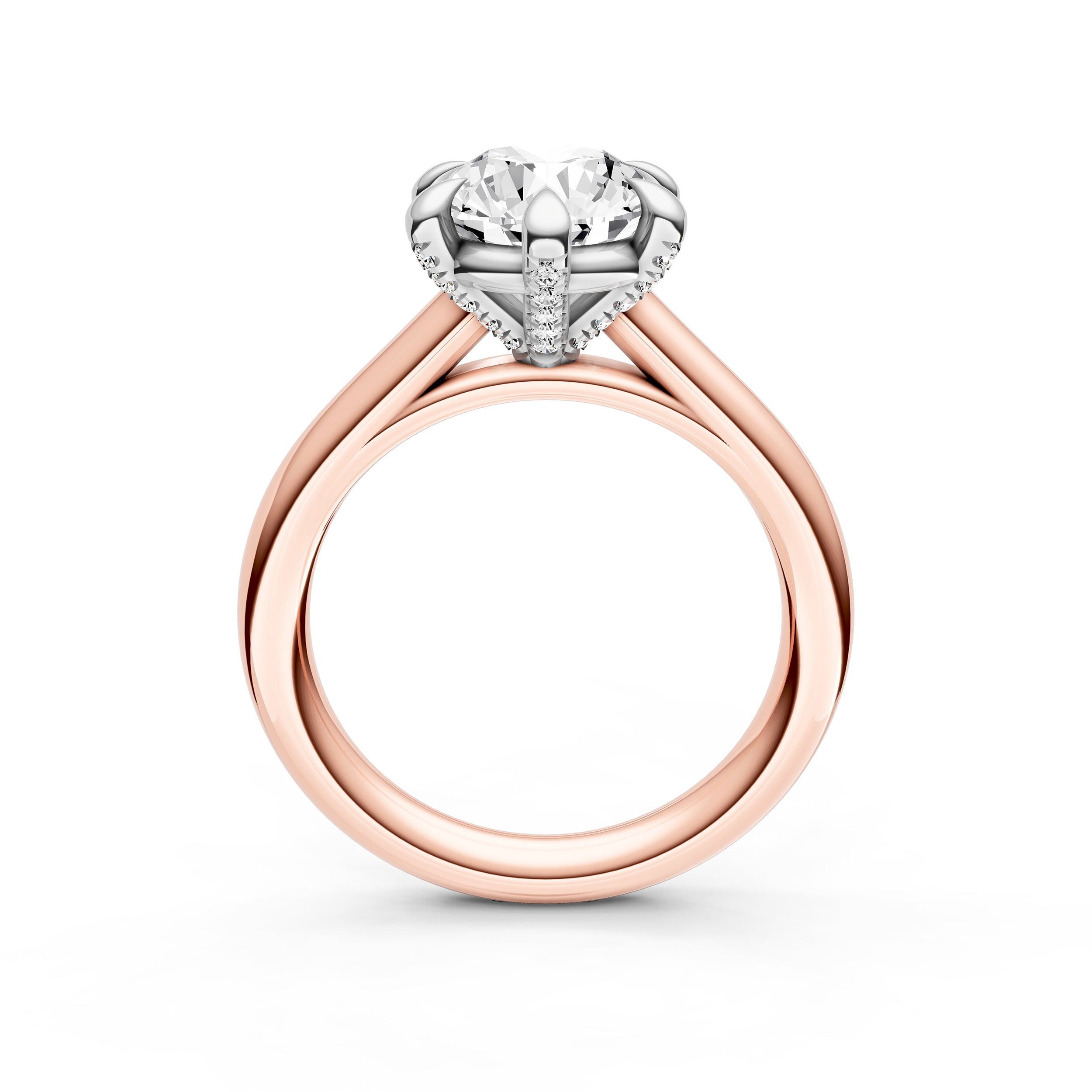 Cathedral Diamond Prong Basket Engagement Ring (Round) Birmingham Jewelry Engagement Ring Birmingham Jewelry 