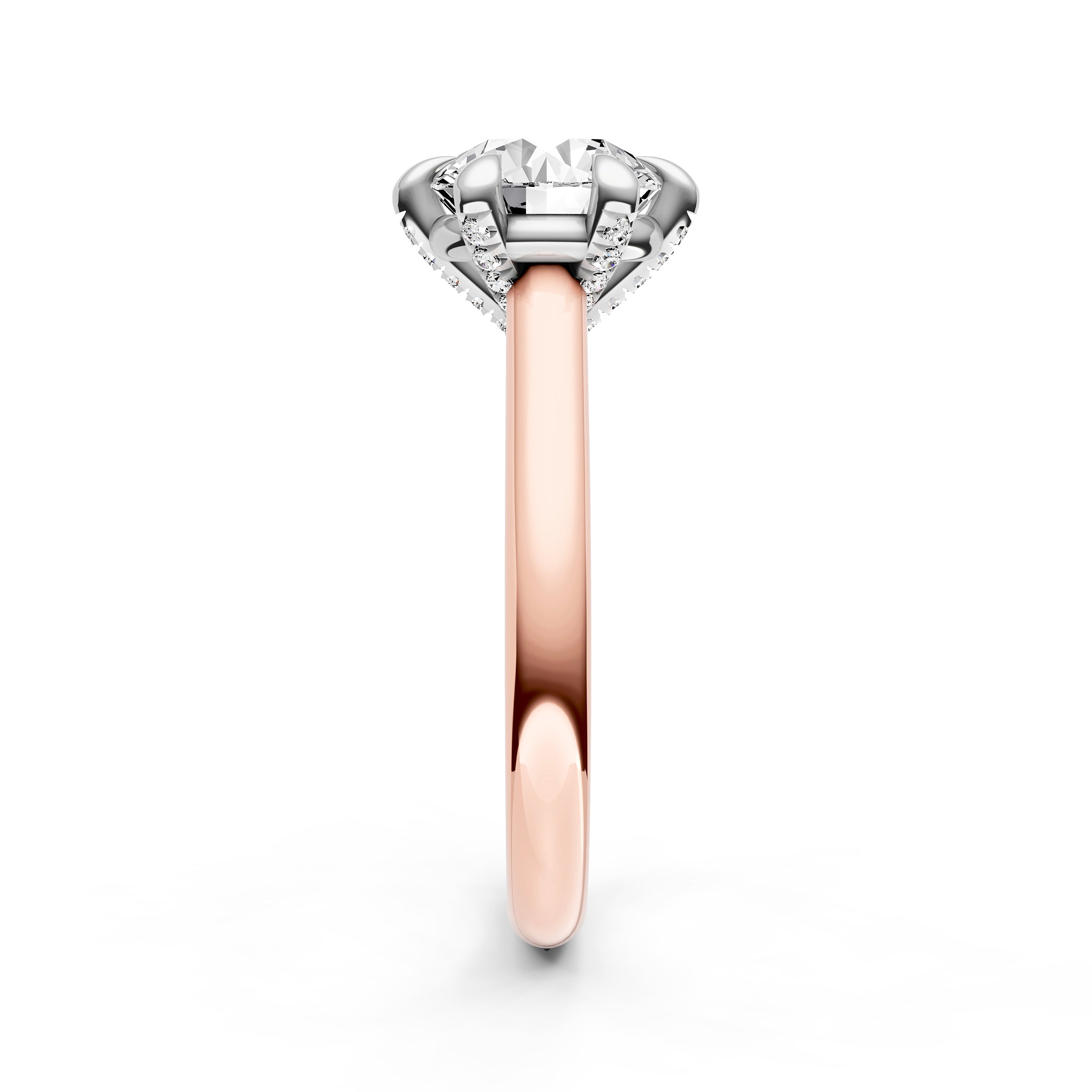 Cathedral Diamond Prong Basket Engagement Ring (Round) Birmingham Jewelry Engagement Ring Birmingham Jewelry 