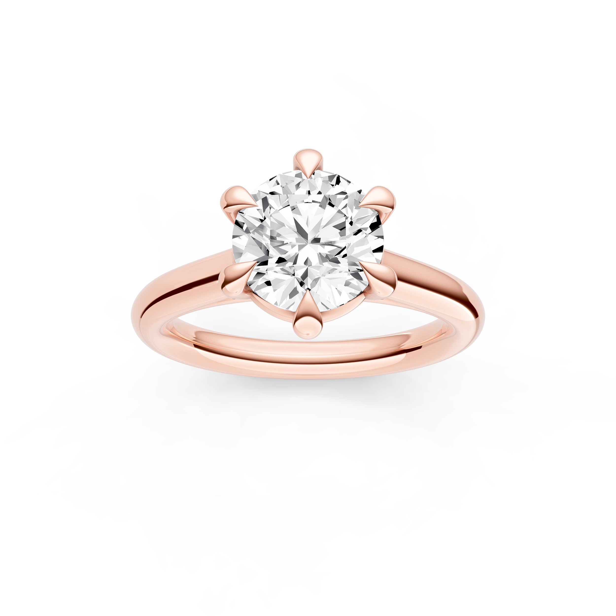 Cathedral Diamond Prong Basket Engagement Ring (Round) Birmingham Jewelry Engagement Ring Birmingham Jewelry 