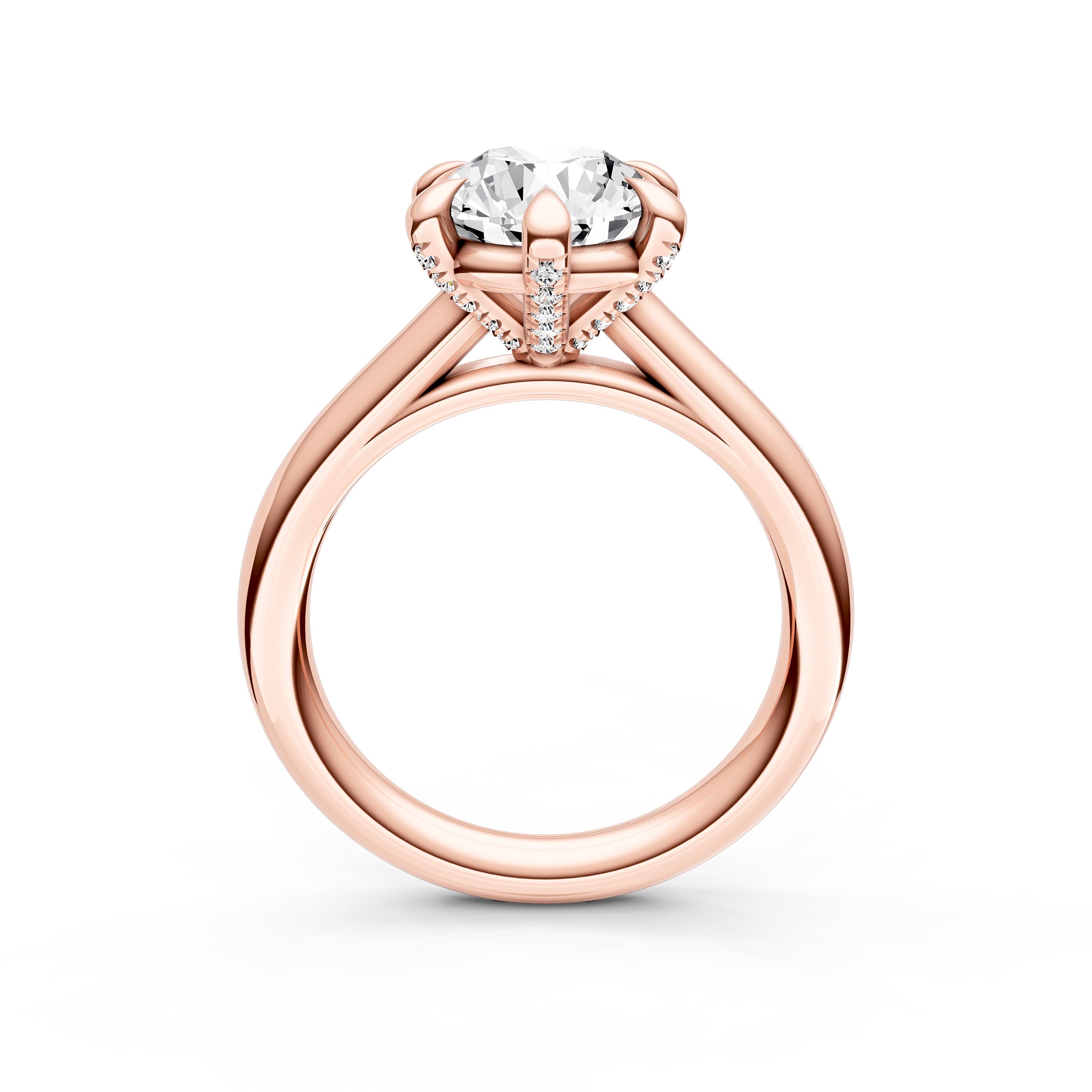 Cathedral Diamond Prong Basket Engagement Ring (Round) Birmingham Jewelry Engagement Ring Birmingham Jewelry 