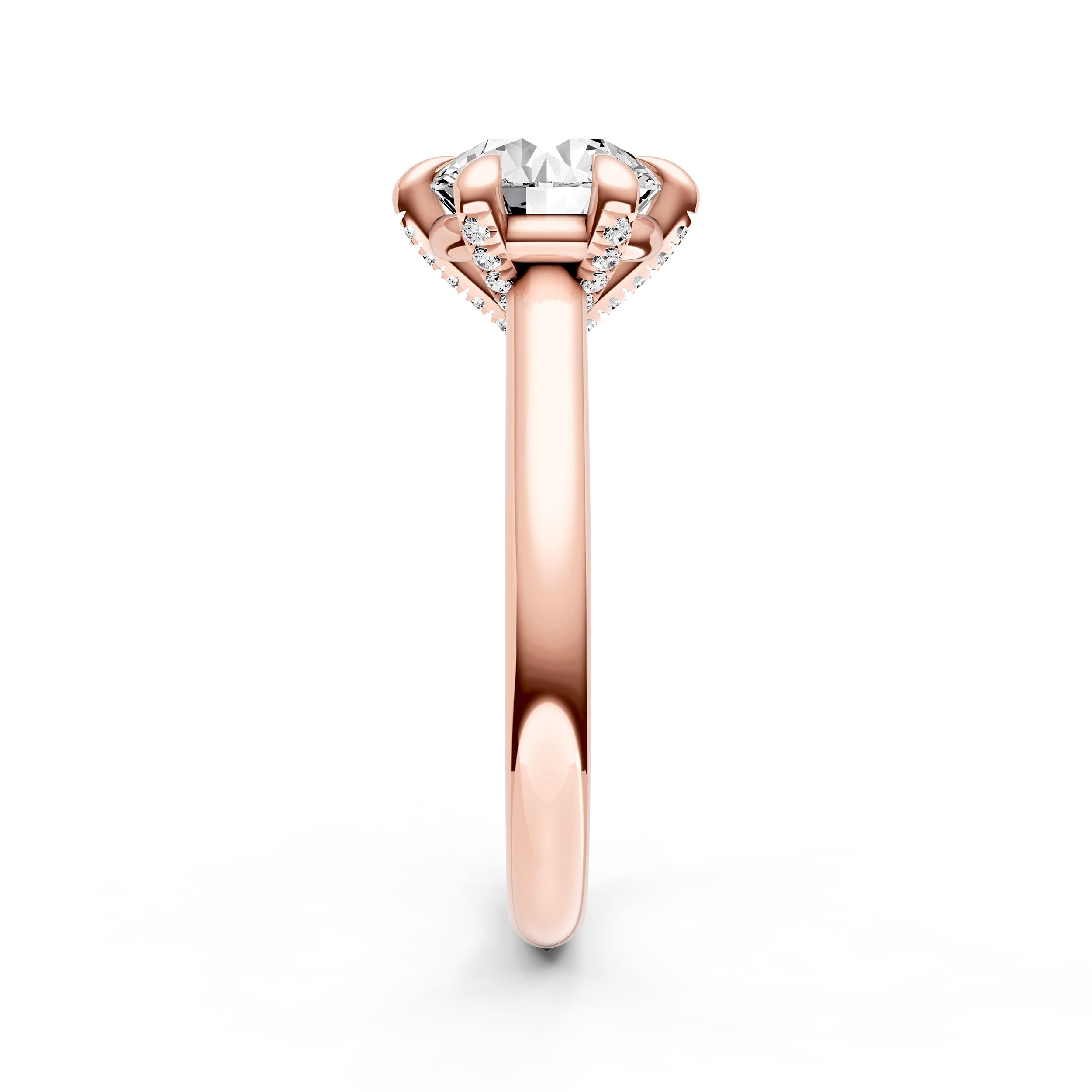 Cathedral Diamond Prong Basket Engagement Ring (Round) Birmingham Jewelry Engagement Ring Birmingham Jewelry 