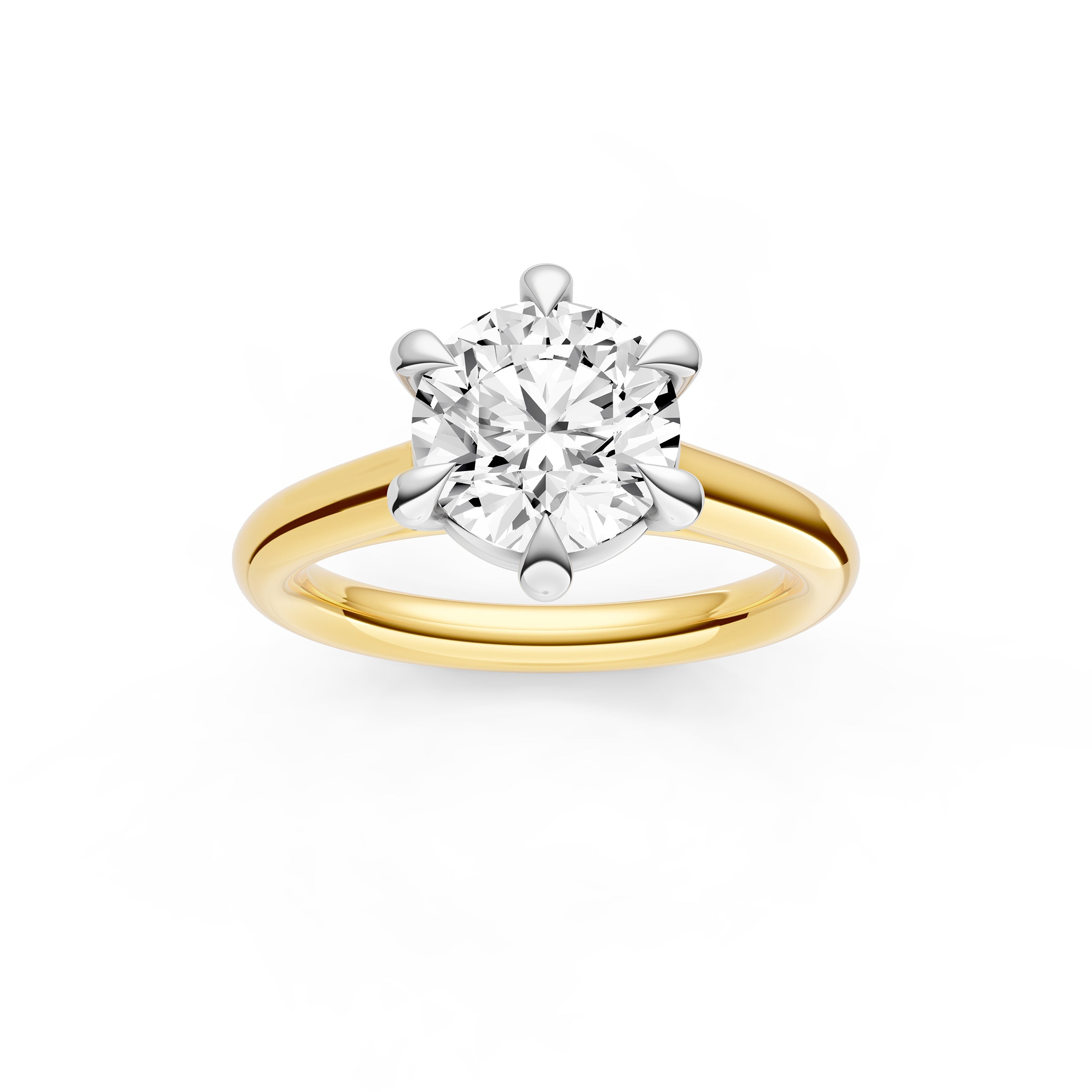 Cathedral Diamond Prong Basket Engagement Ring (Round) Birmingham Jewelry Engagement Ring Birmingham Jewelry 