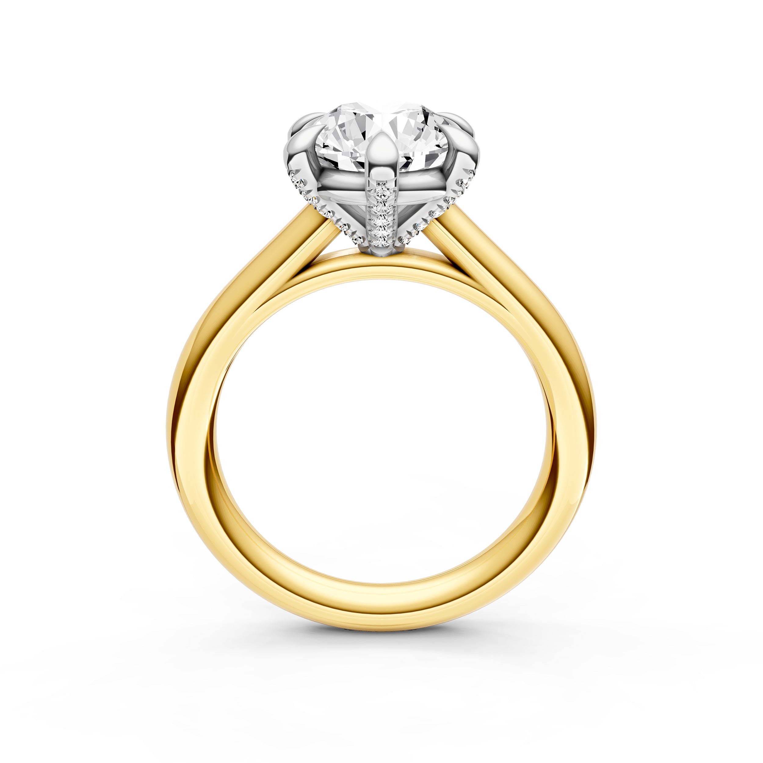 Cathedral Diamond Prong Basket Engagement Ring (Round) Birmingham Jewelry Engagement Ring Birmingham Jewelry 