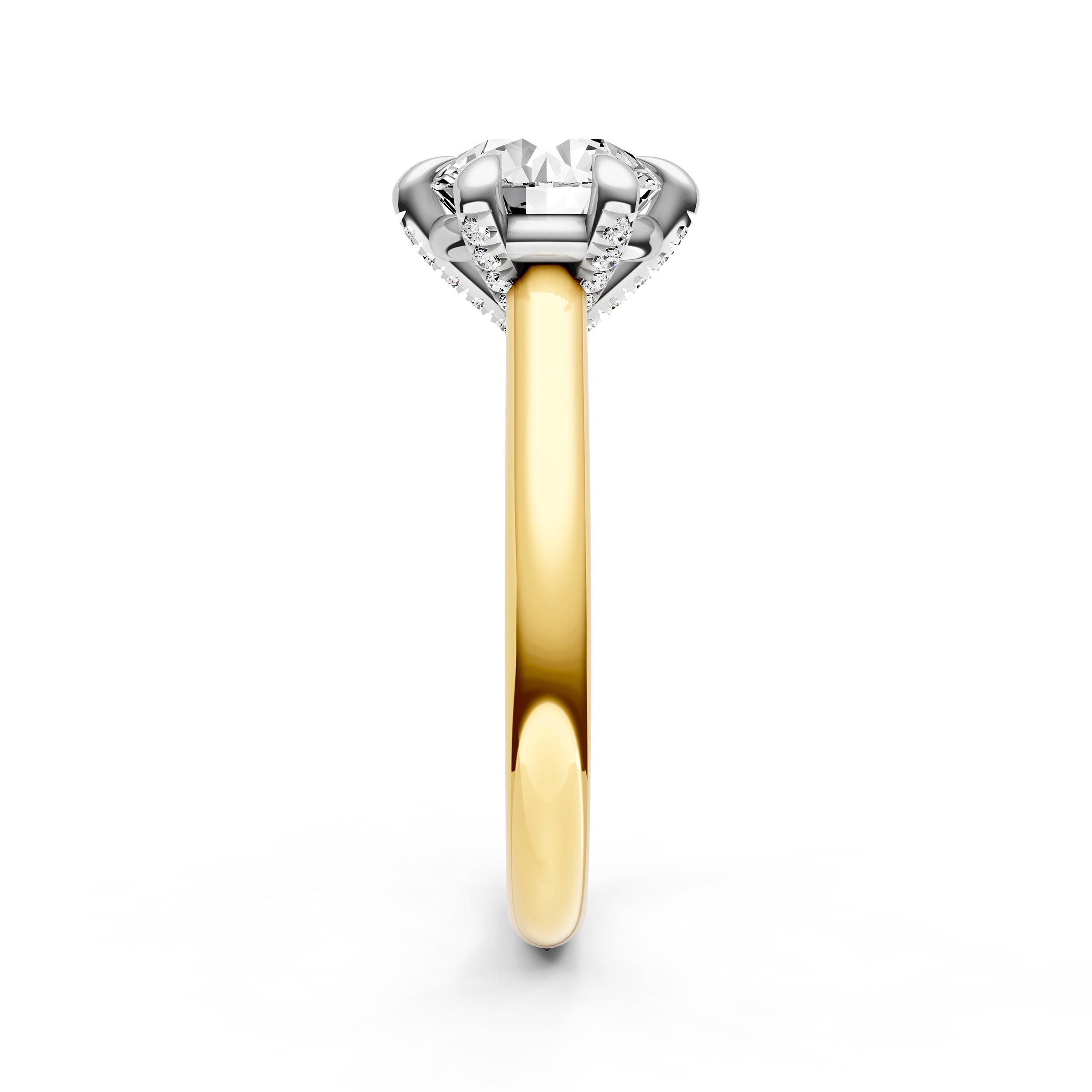 Cathedral Diamond Prong Basket Engagement Ring (Round) Birmingham Jewelry Engagement Ring Birmingham Jewelry 