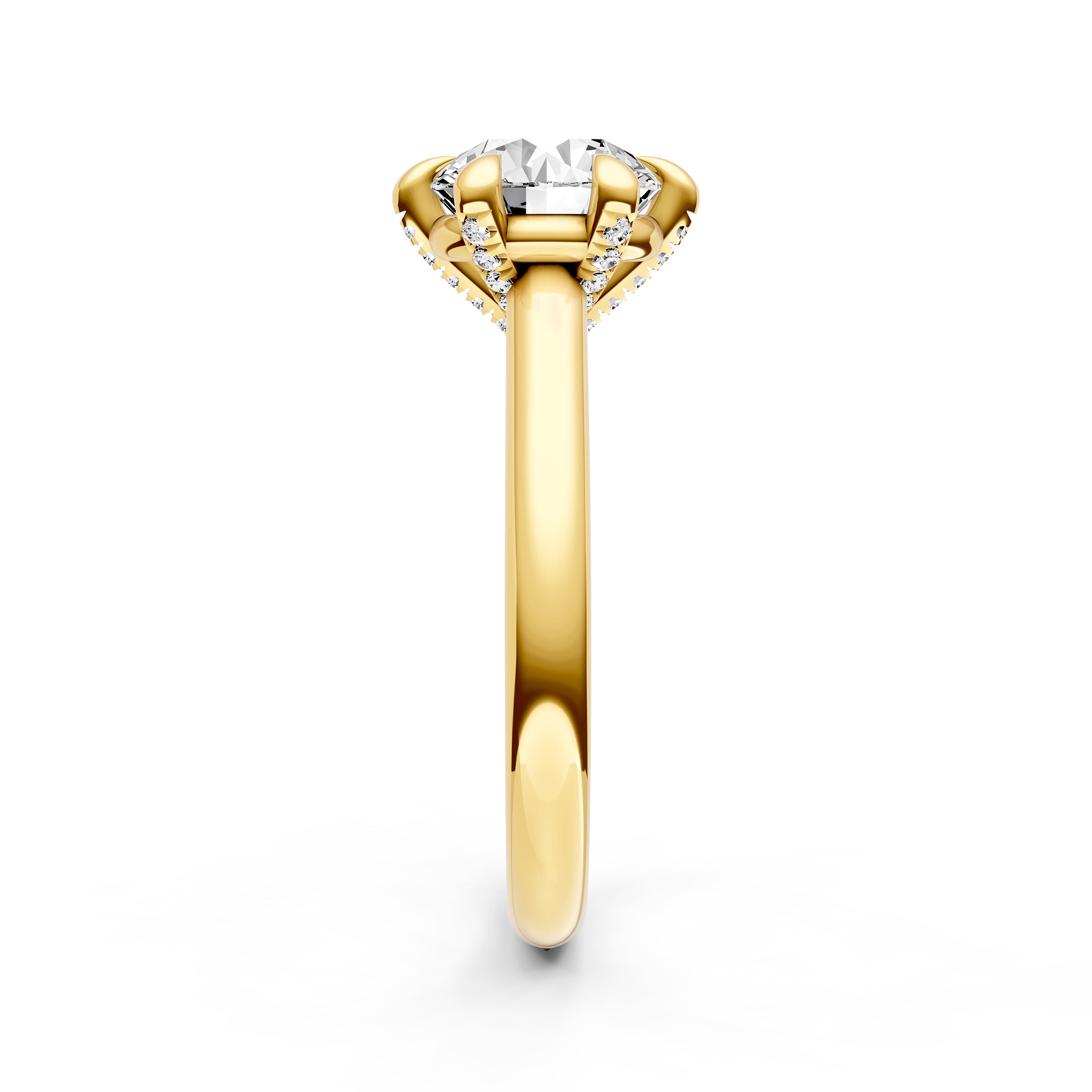 Cathedral Diamond Prong Basket Engagement Ring (Round) Birmingham Jewelry Engagement Ring Birmingham Jewelry 