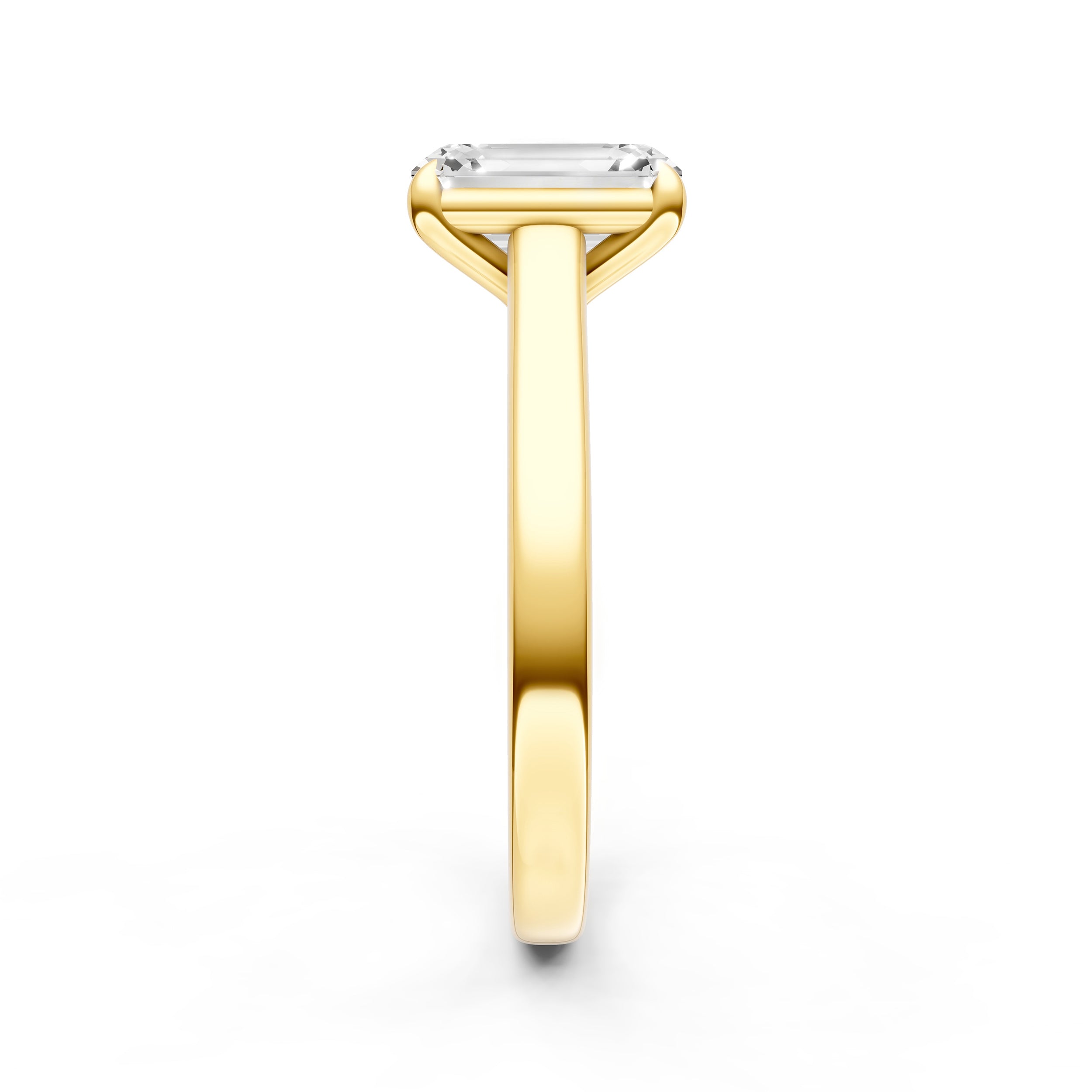 Diamond Accent Cathedral Basket Engagement Ring (Emerald Cut) Birmingham Jewelry Engagement Ring Birmingham Jewelry 