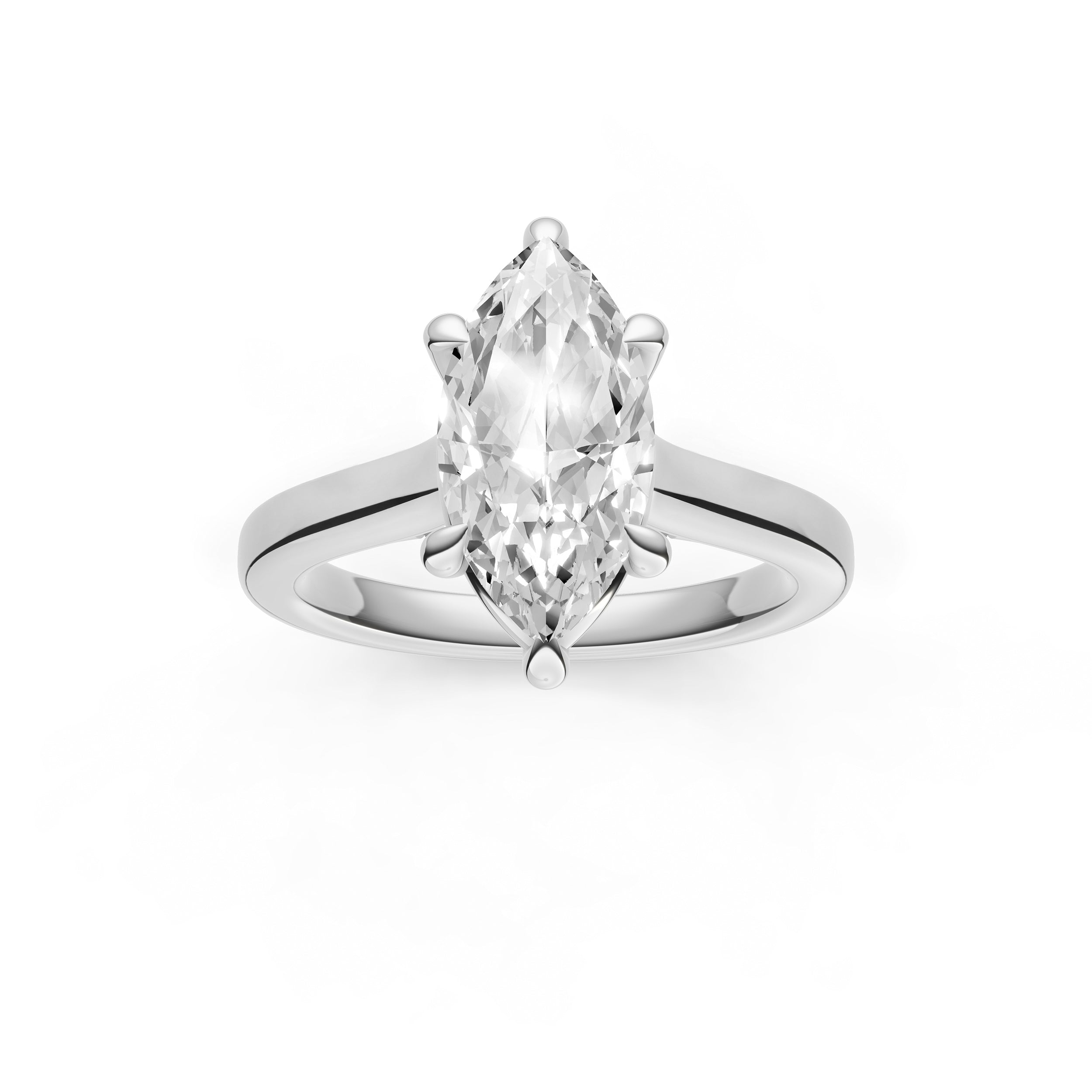 Diamond Accent Cathedral Basket Engagement Ring (Marquise) Birmingham Jewelry Engagement Ring Birmingham Jewelry 