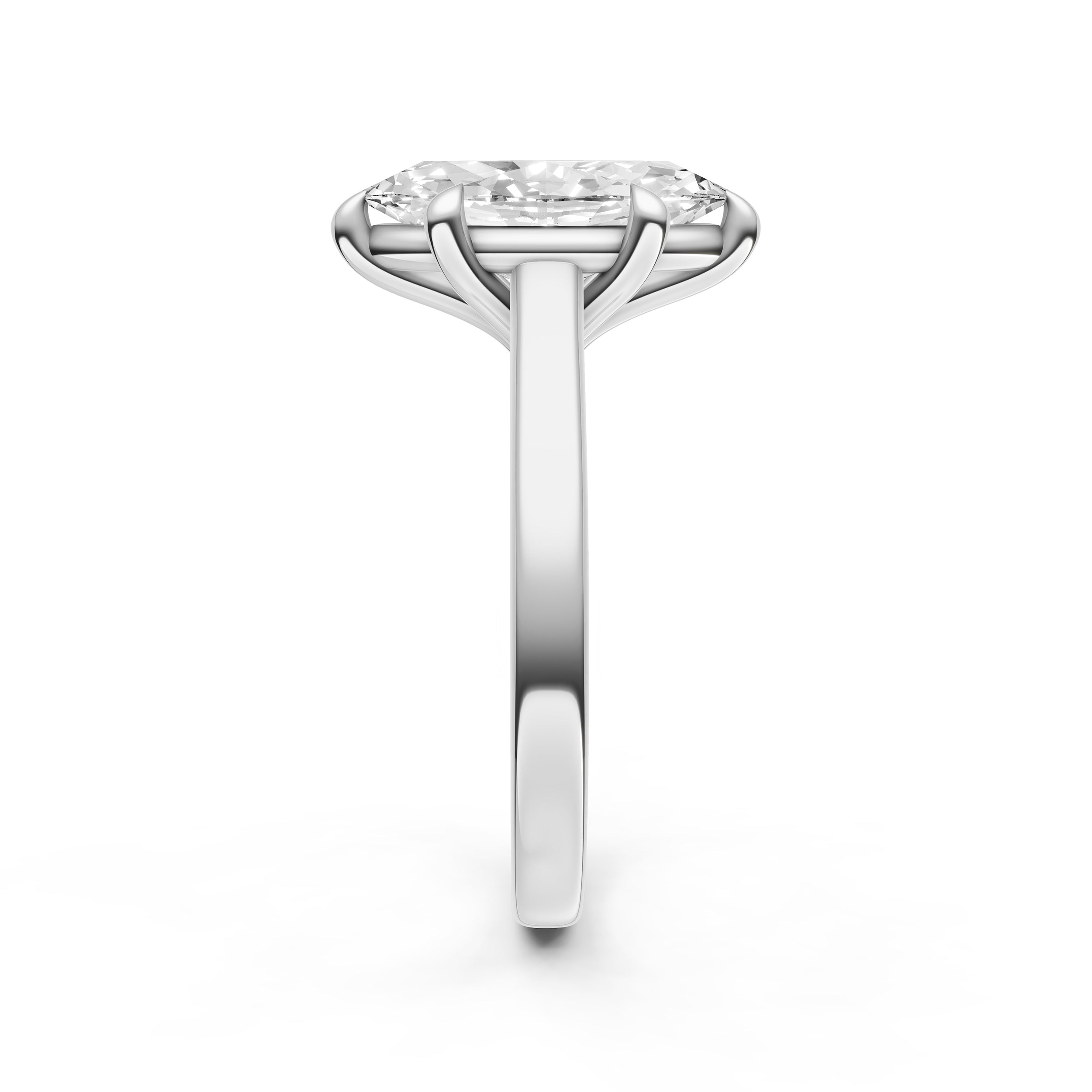 Diamond Accent Cathedral Basket Engagement Ring (Marquise) Birmingham Jewelry Engagement Ring Birmingham Jewelry 