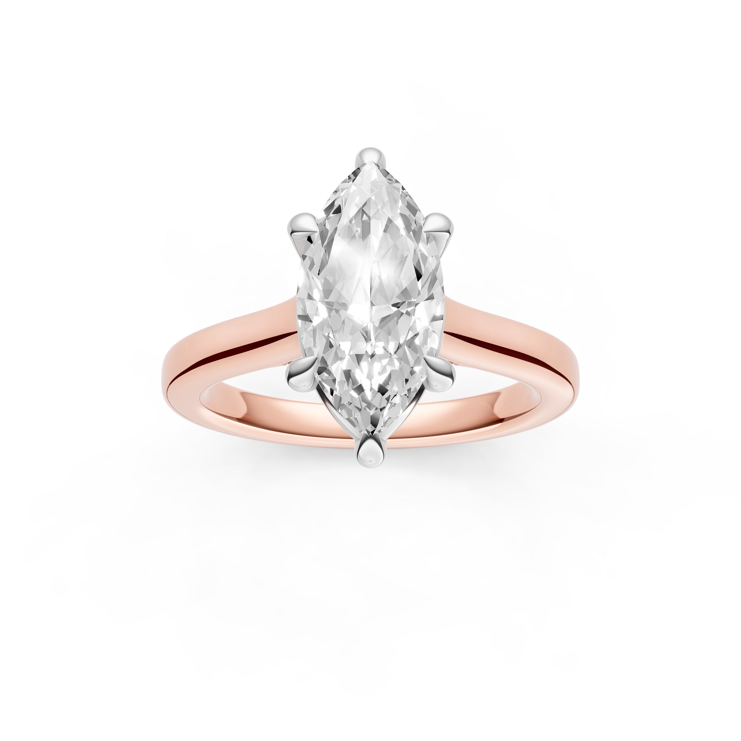 Diamond Accent Cathedral Basket Engagement Ring (Marquise) Birmingham Jewelry Engagement Ring Birmingham Jewelry 