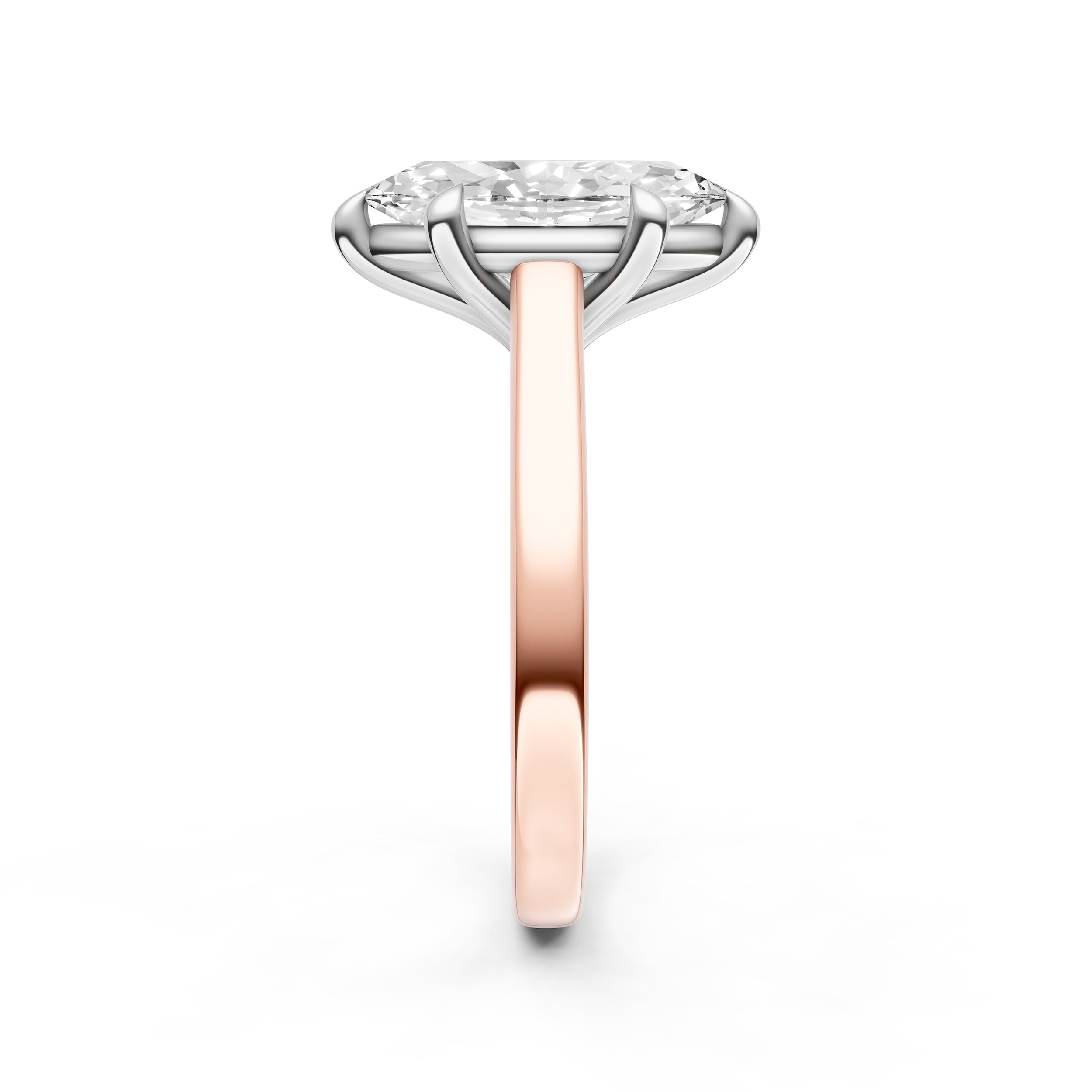 Diamond Accent Cathedral Basket Engagement Ring (Marquise) Birmingham Jewelry Engagement Ring Birmingham Jewelry 
