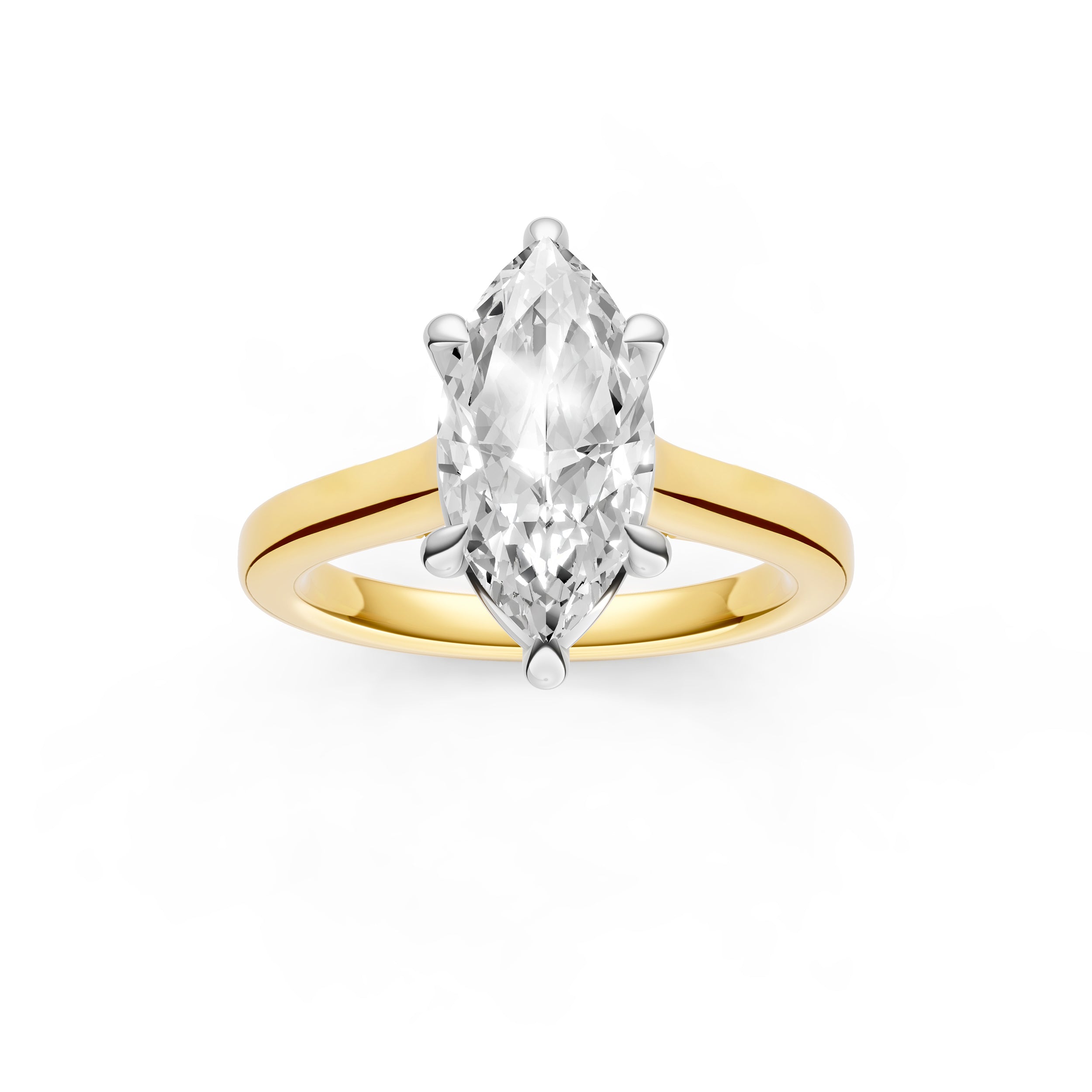 Diamond Accent Cathedral Basket Engagement Ring (Marquise) Birmingham Jewelry Engagement Ring Birmingham Jewelry 