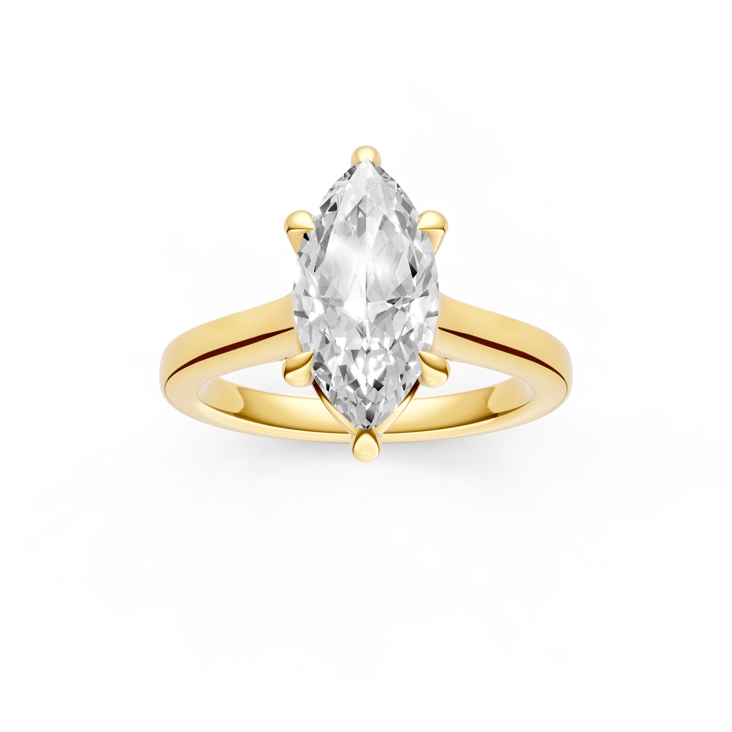 Diamond Accent Cathedral Basket Engagement Ring (Marquise) Birmingham Jewelry Engagement Ring Birmingham Jewelry 