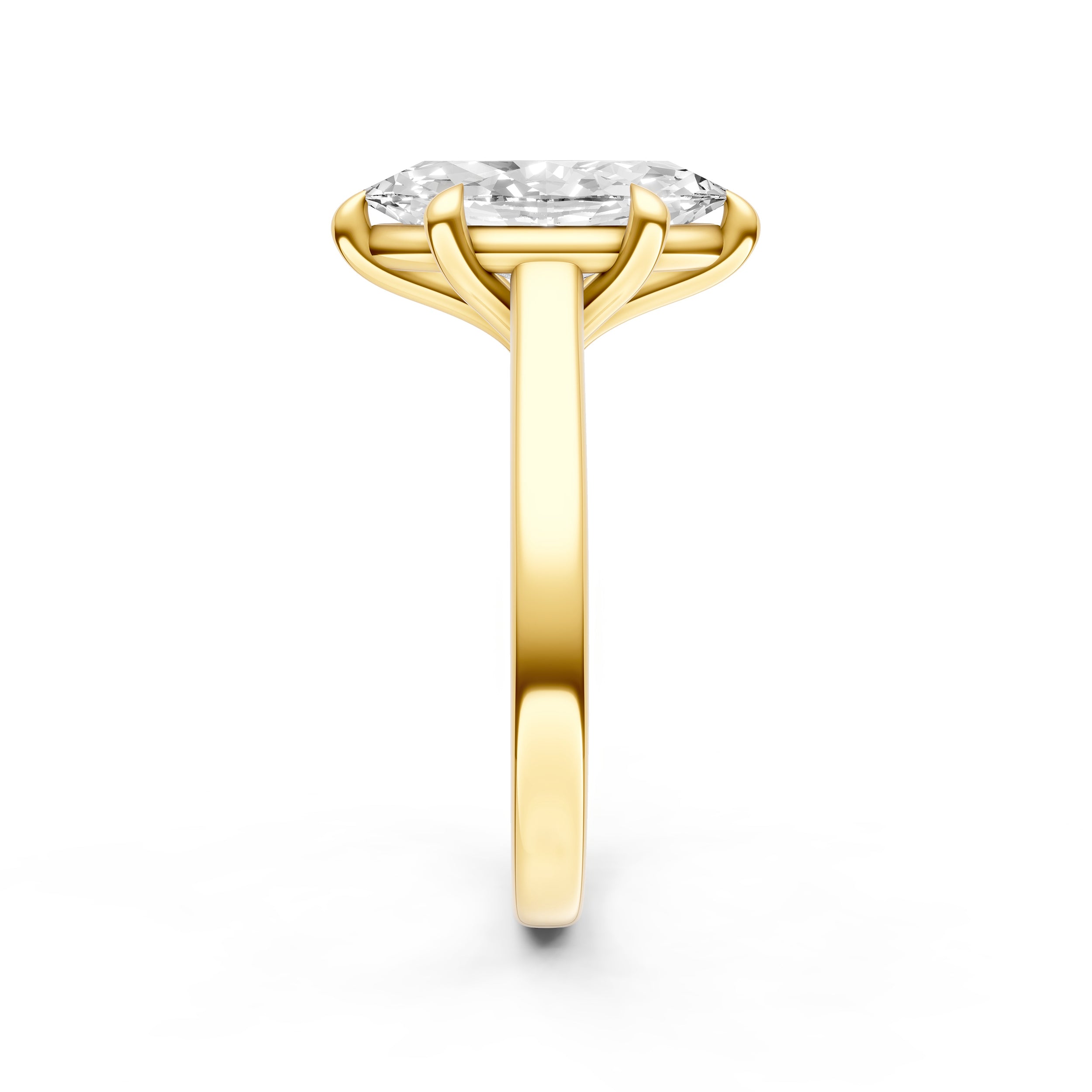 Diamond Accent Cathedral Basket Engagement Ring (Marquise) Birmingham Jewelry Engagement Ring Birmingham Jewelry 