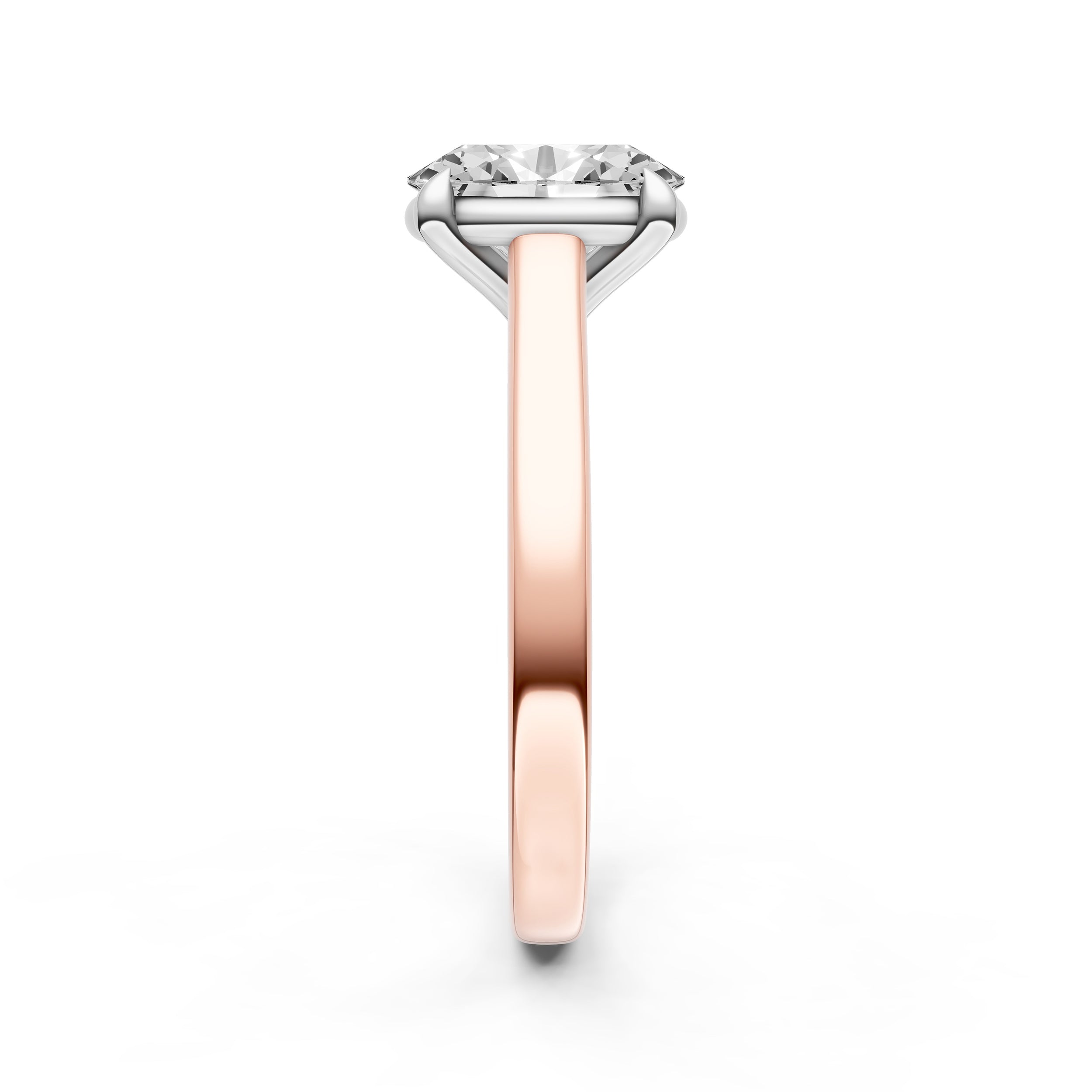 Diamond Accent Cathedral Basket Engagement Ring (Oval) Birmingham Jewelry Engagement Ring Birmingham Jewelry 