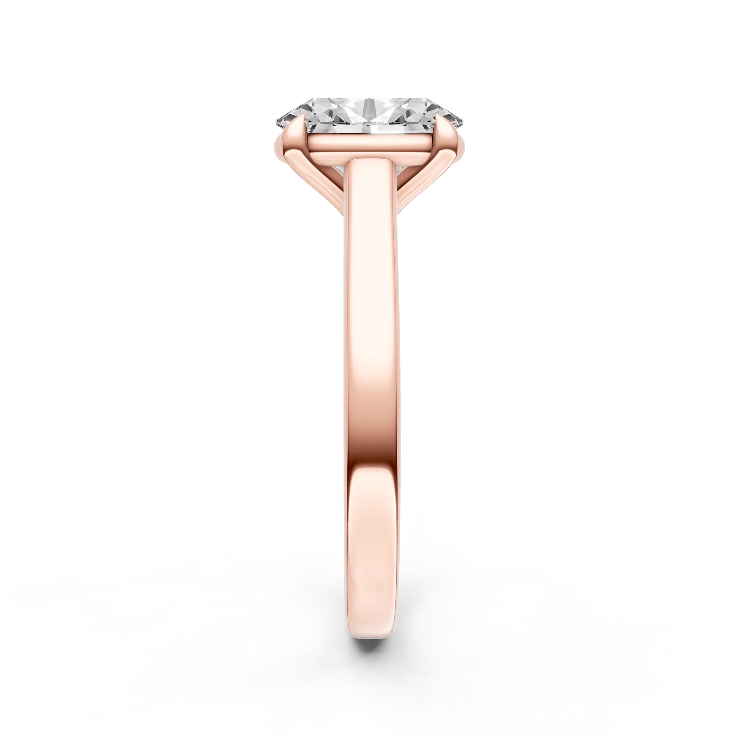 Diamond Accent Cathedral Basket Engagement Ring (Oval) Birmingham Jewelry Engagement Ring Birmingham Jewelry 