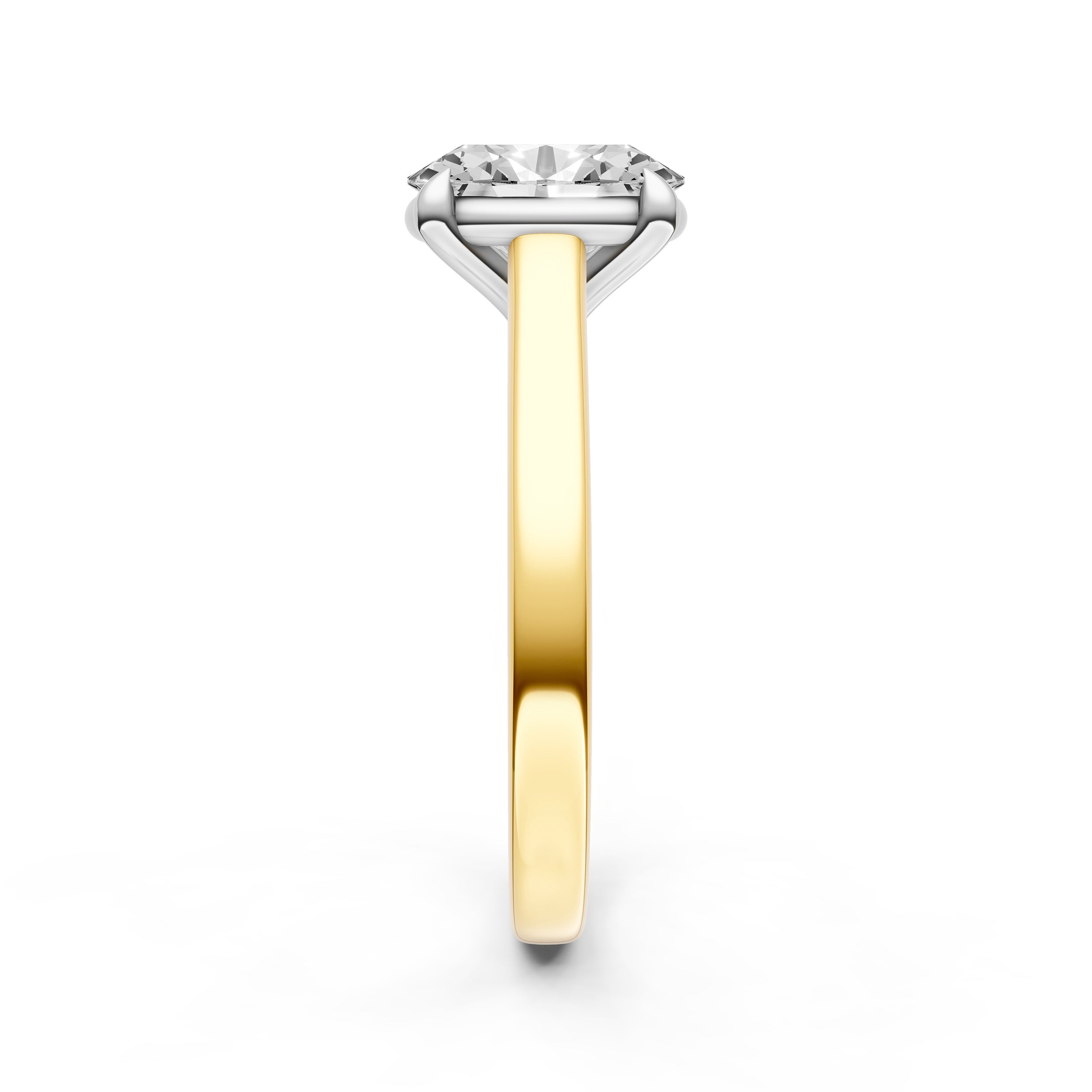 Diamond Accent Cathedral Basket Engagement Ring (Oval) Birmingham Jewelry Engagement Ring Birmingham Jewelry 