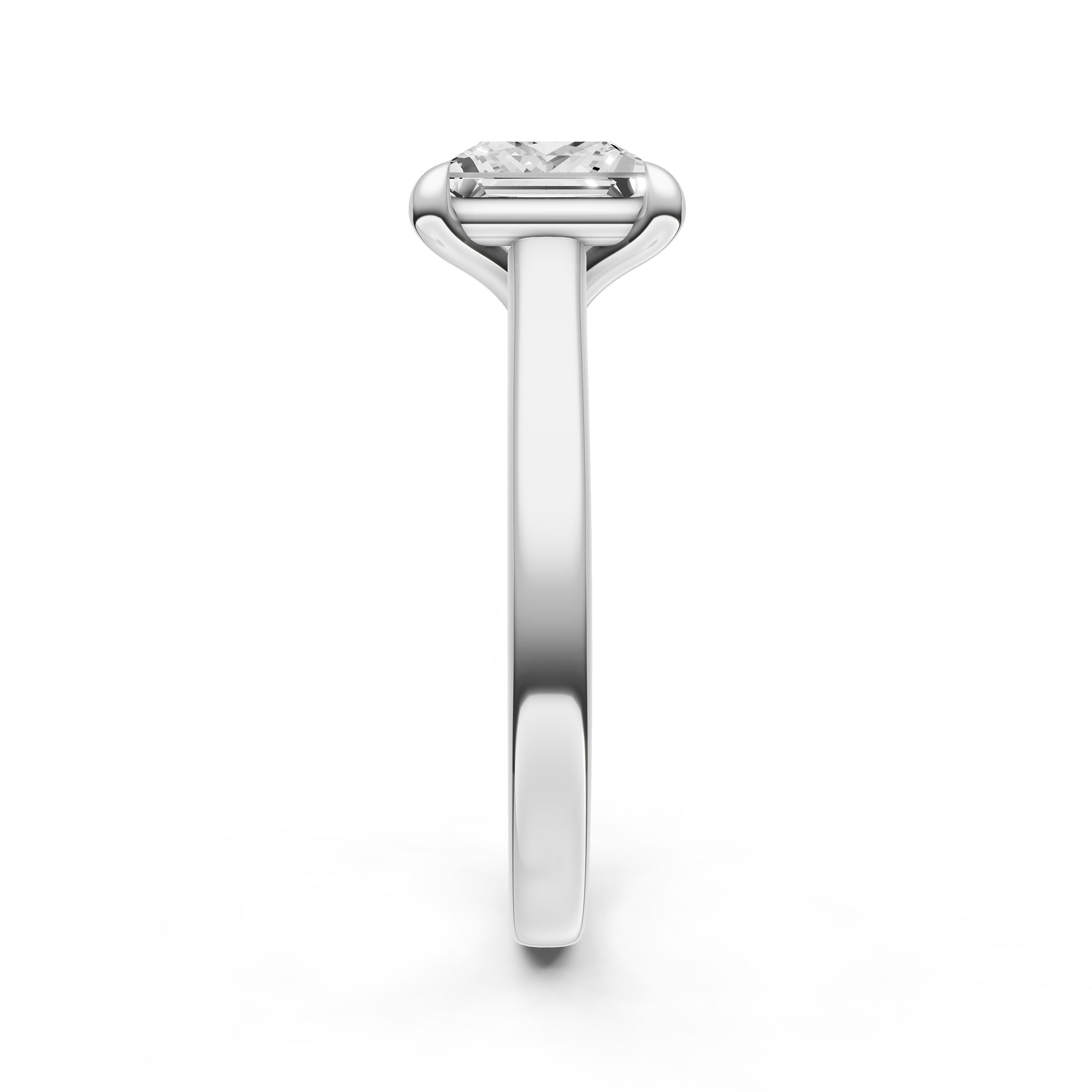Diamond Accent Cathedral Basket Engagement Ring (Princess Cut) Birmingham Jewelry Engagement Ring Birmingham Jewelry 