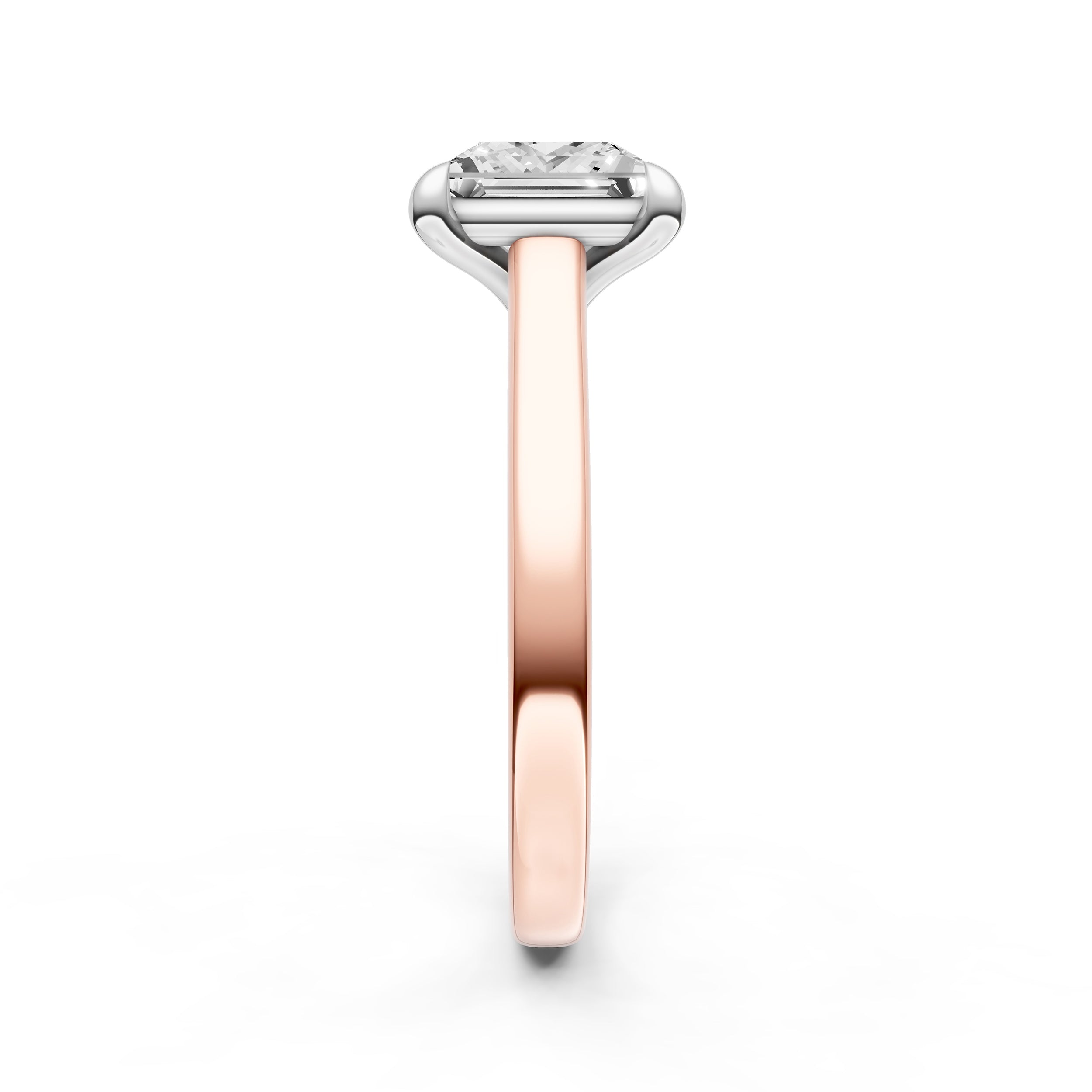 Diamond Accent Cathedral Basket Engagement Ring (Princess Cut) Birmingham Jewelry Engagement Ring Birmingham Jewelry 