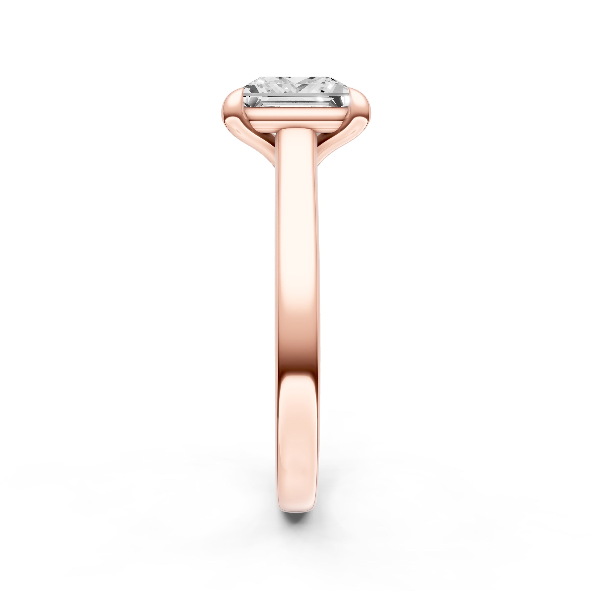 Diamond Accent Cathedral Basket Engagement Ring (Princess Cut) Birmingham Jewelry Engagement Ring Birmingham Jewelry 