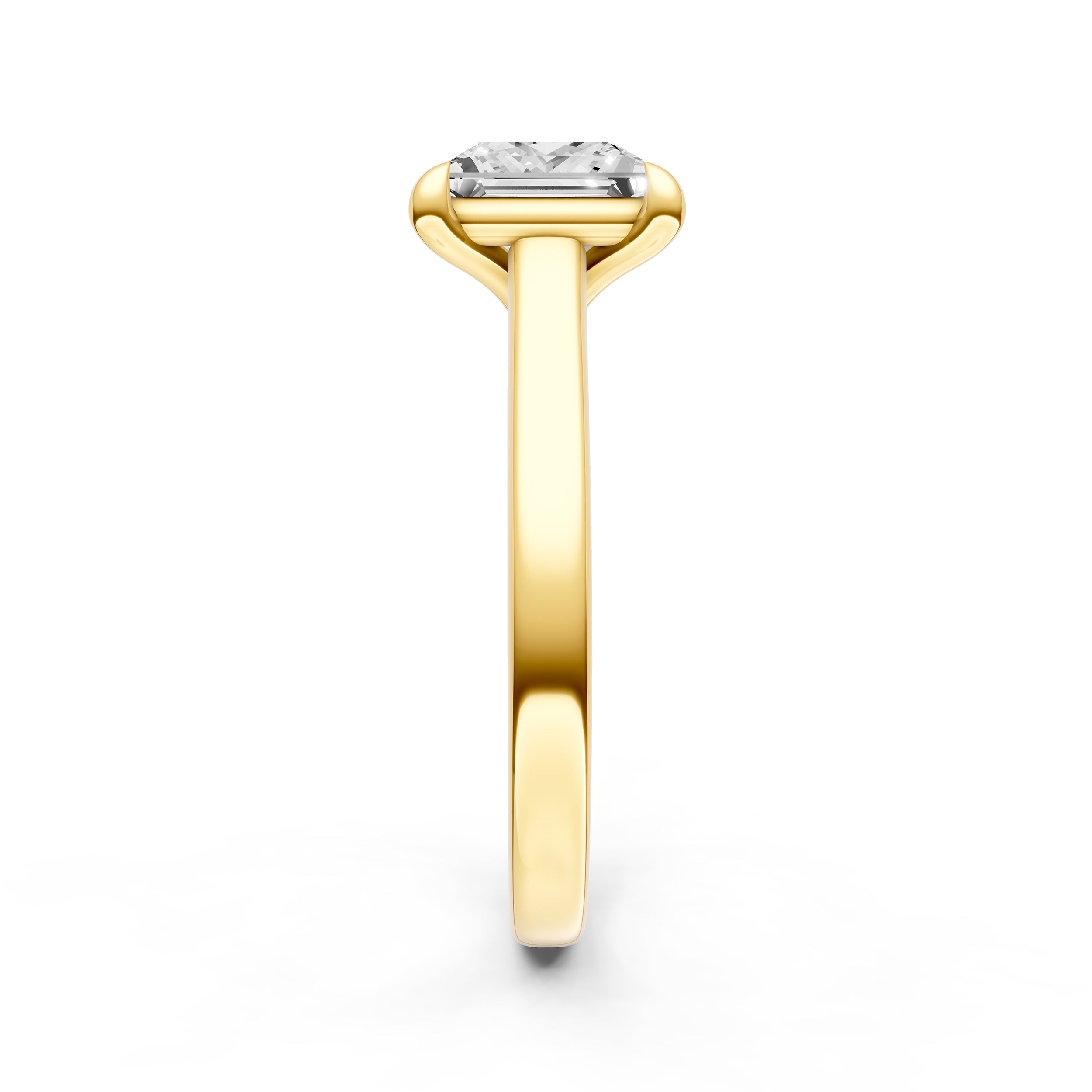 Diamond Accent Cathedral Basket Engagement Ring (Princess Cut) Birmingham Jewelry Engagement Ring Birmingham Jewelry 
