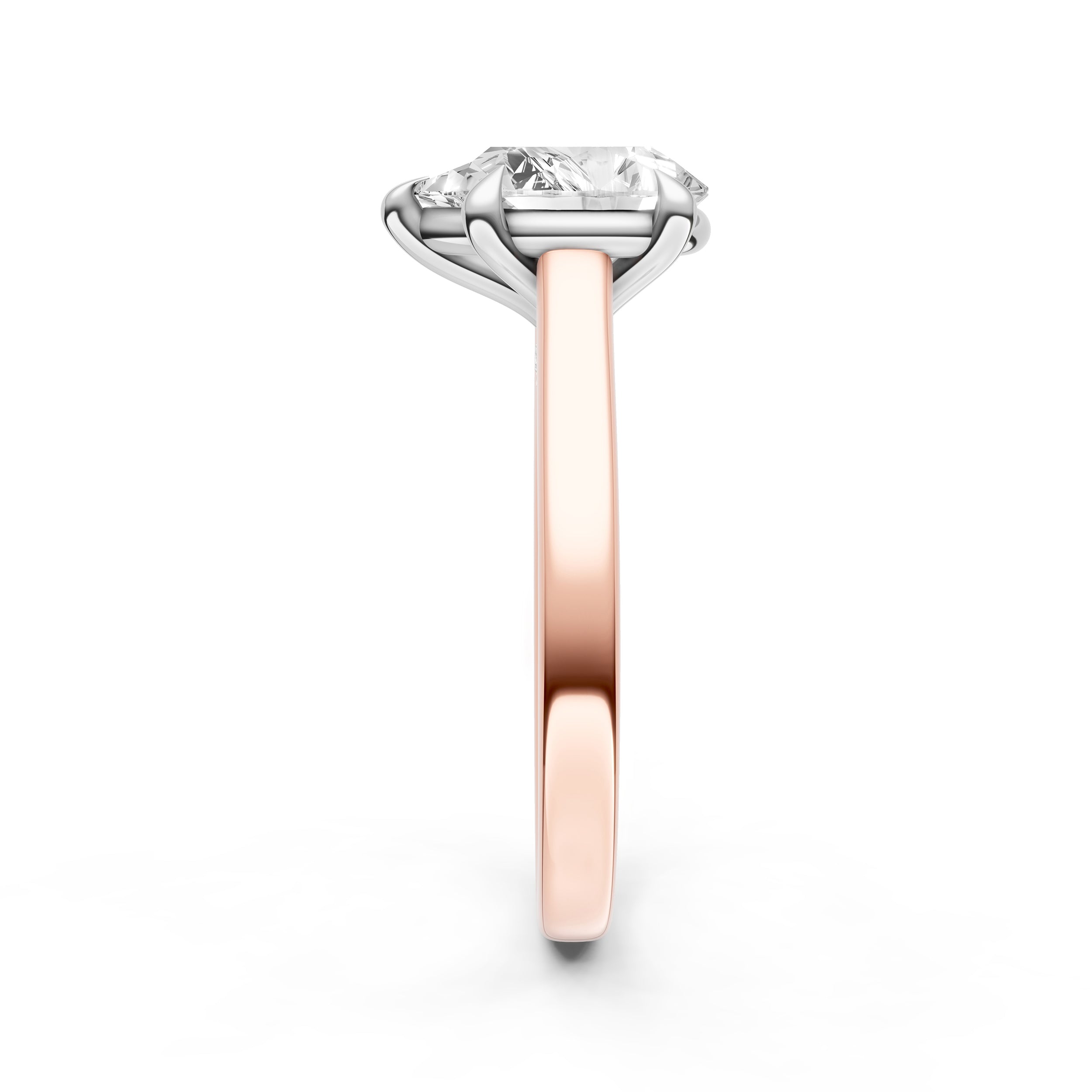 Diamond Accent Cathedral Basket Engagement Ring (Pear Shape) Birmingham Jewelry Engagement Ring Birmingham Jewelry 
