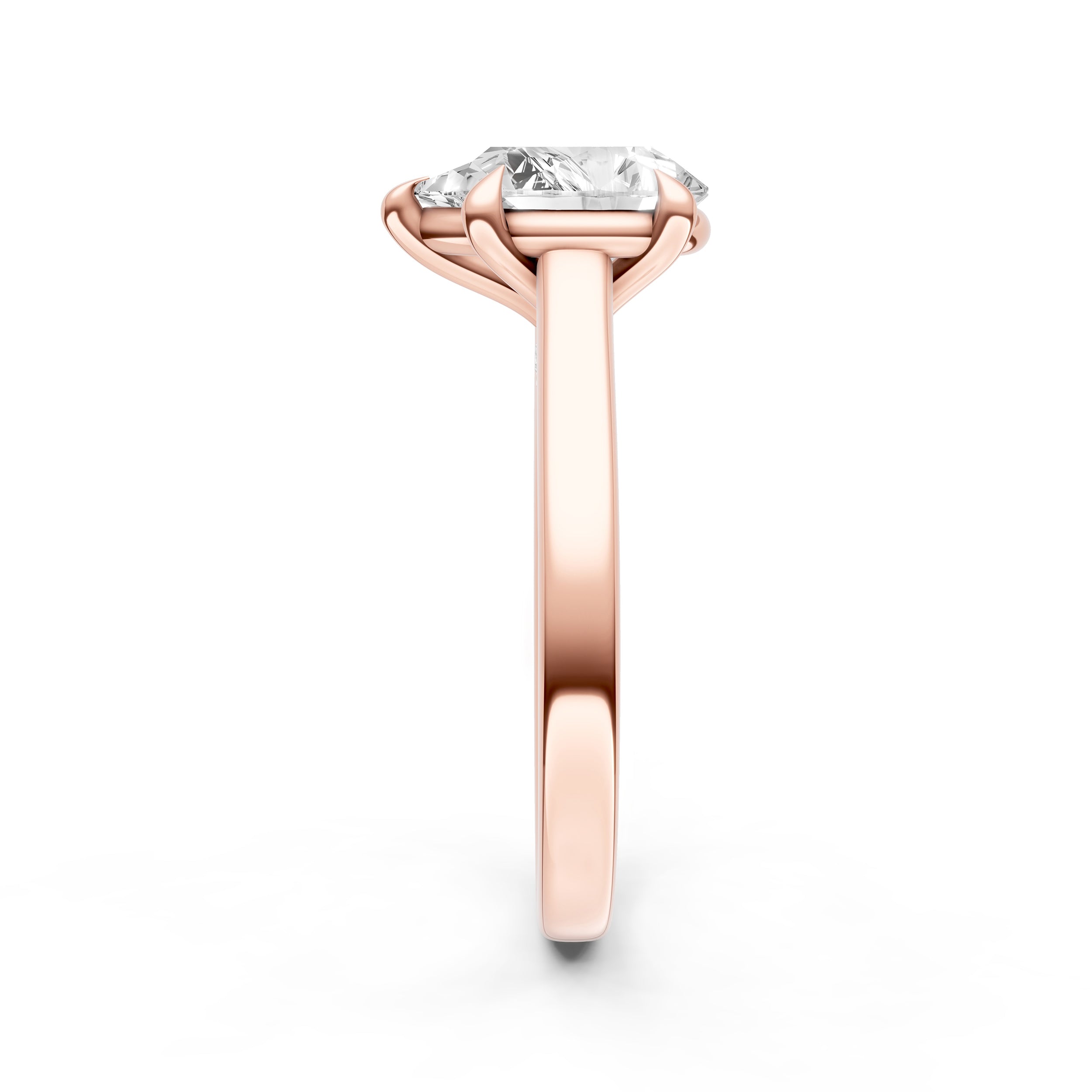 Diamond Accent Cathedral Basket Engagement Ring (Pear Shape) Birmingham Jewelry Engagement Ring Birmingham Jewelry 