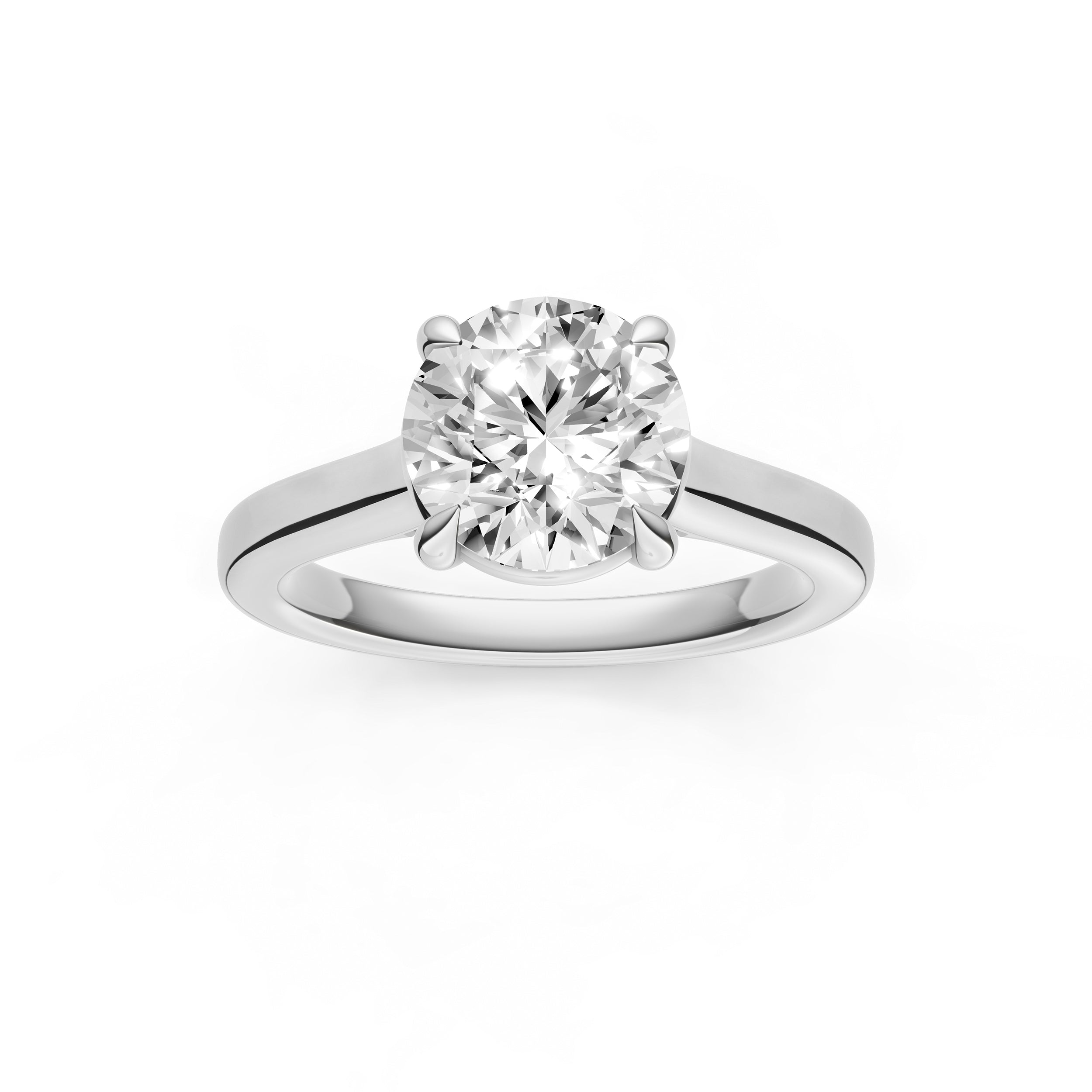 Diamond Accent Cathedral Basket Engagement Ring (Round) Birmingham Jewelry Engagement Ring Birmingham Jewelry 